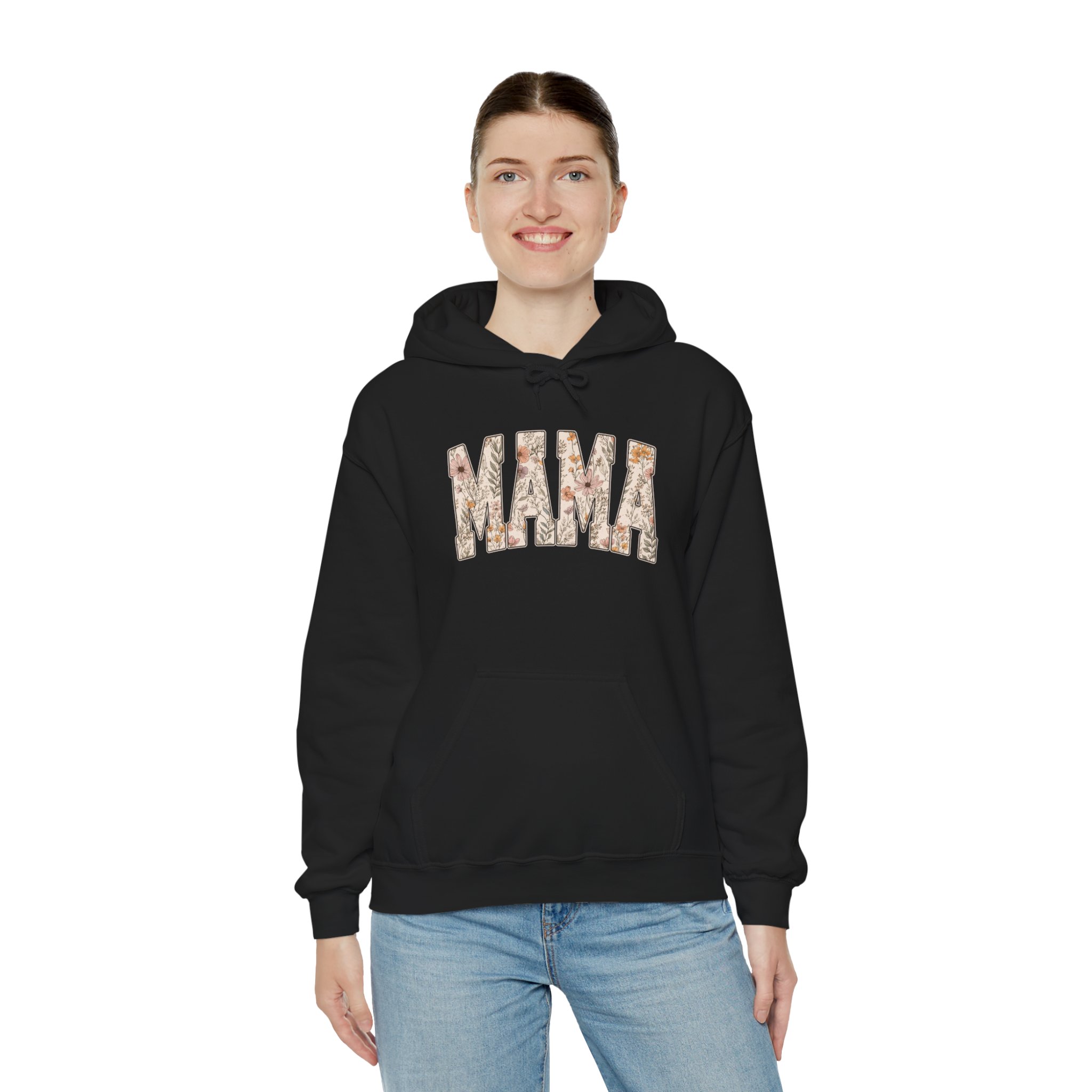 Mama Floral Hoodie — Rustic Camouflage "MAMA" Pullover for Moms - Image 3