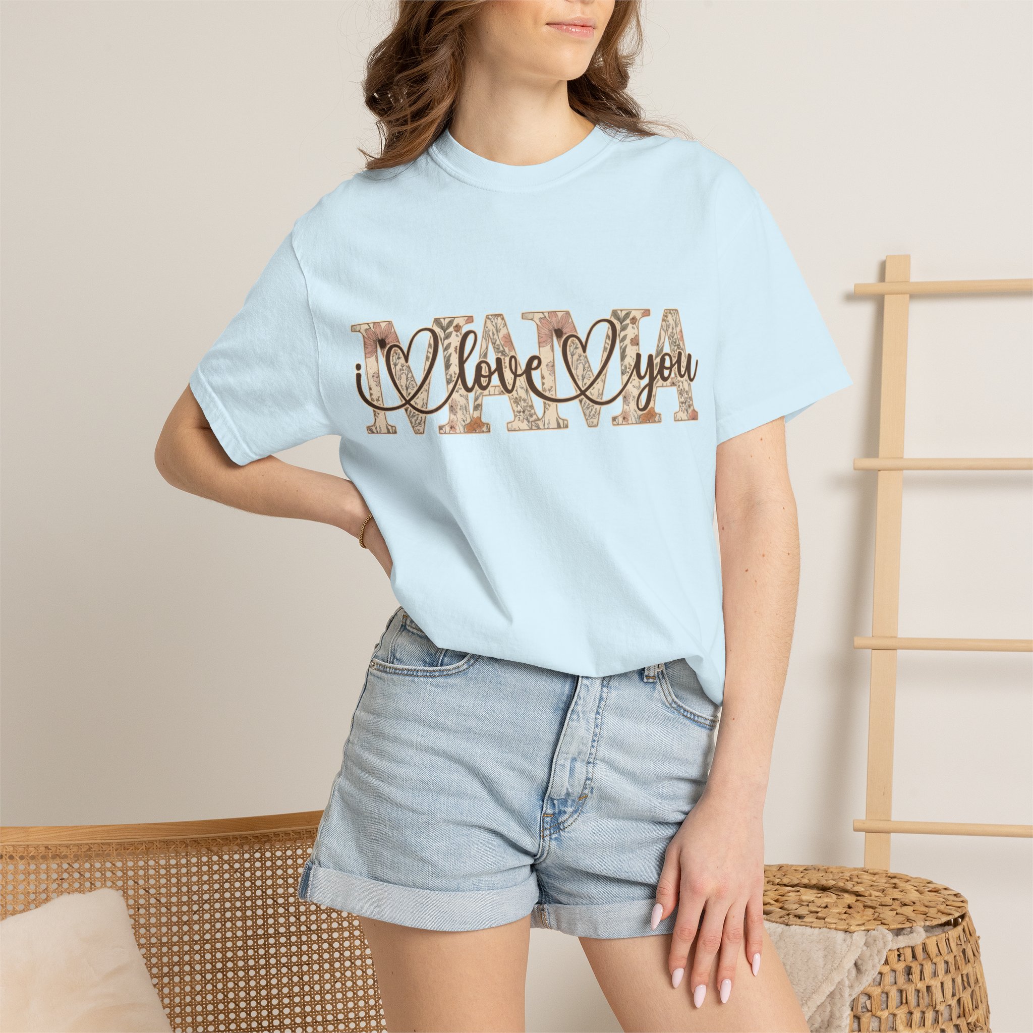 Mama I Love You T-Shirt — Floral Leopard Mom Tee - Image 67