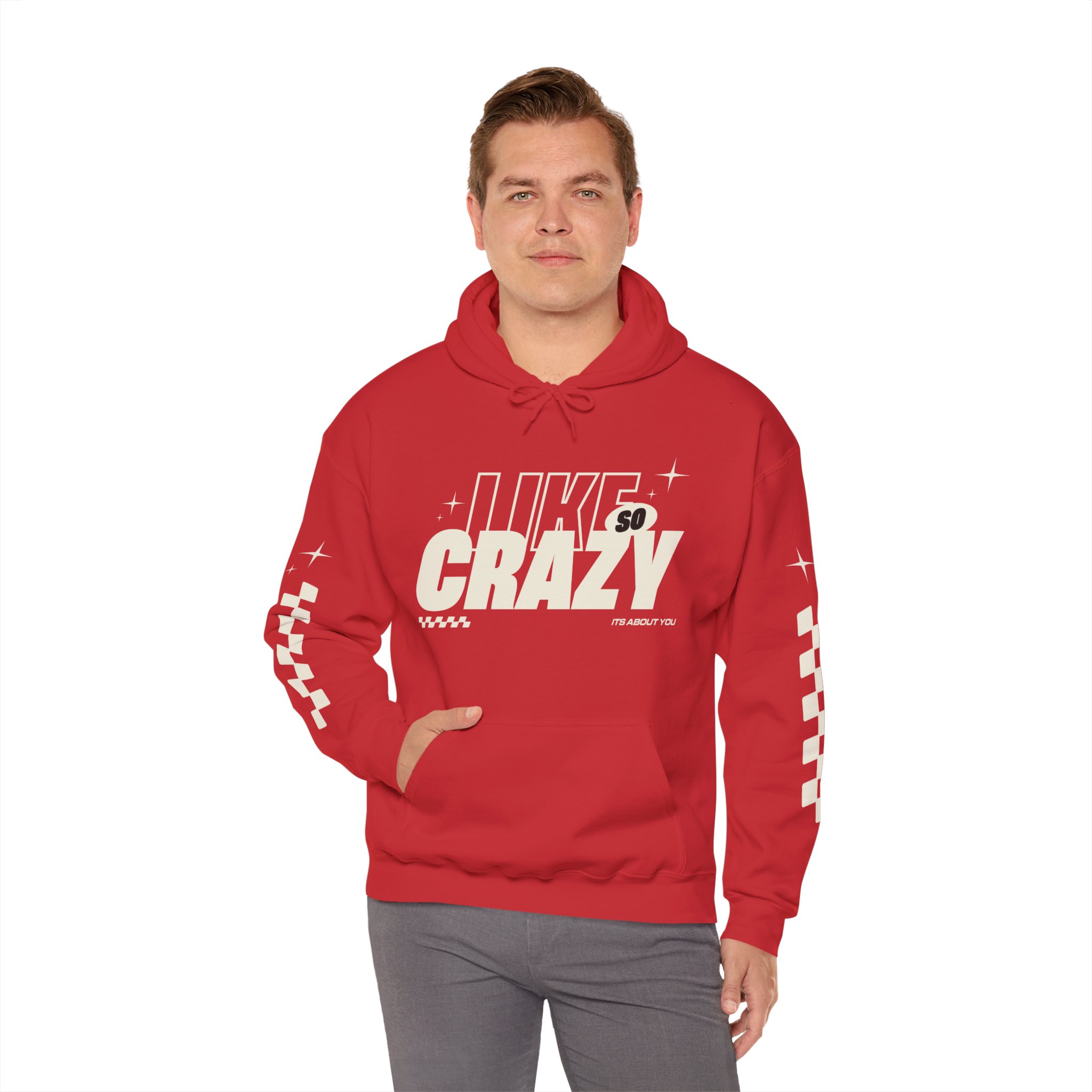 Crazy Graphic Hoodie — “Like So Crazy” Retro Racing Sleeve Pullover - Image 22