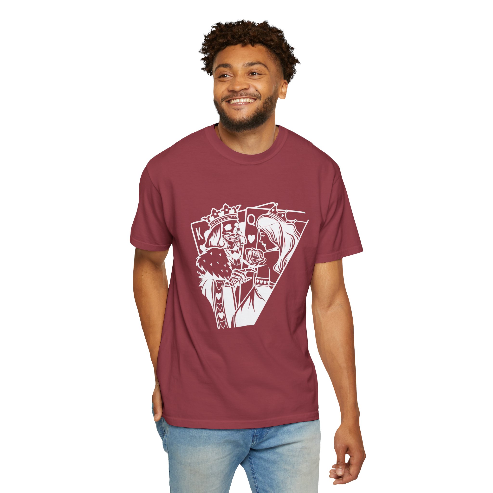 Playing Card King & Queen T-Shirt — Romantic Royalty Graphic Tee - Image 12