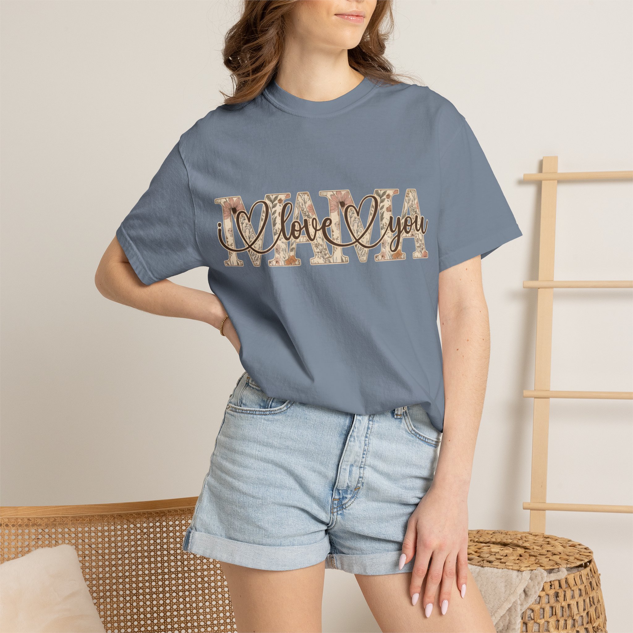 Mama I Love You T-Shirt — Floral Leopard Mom Tee - Image 71