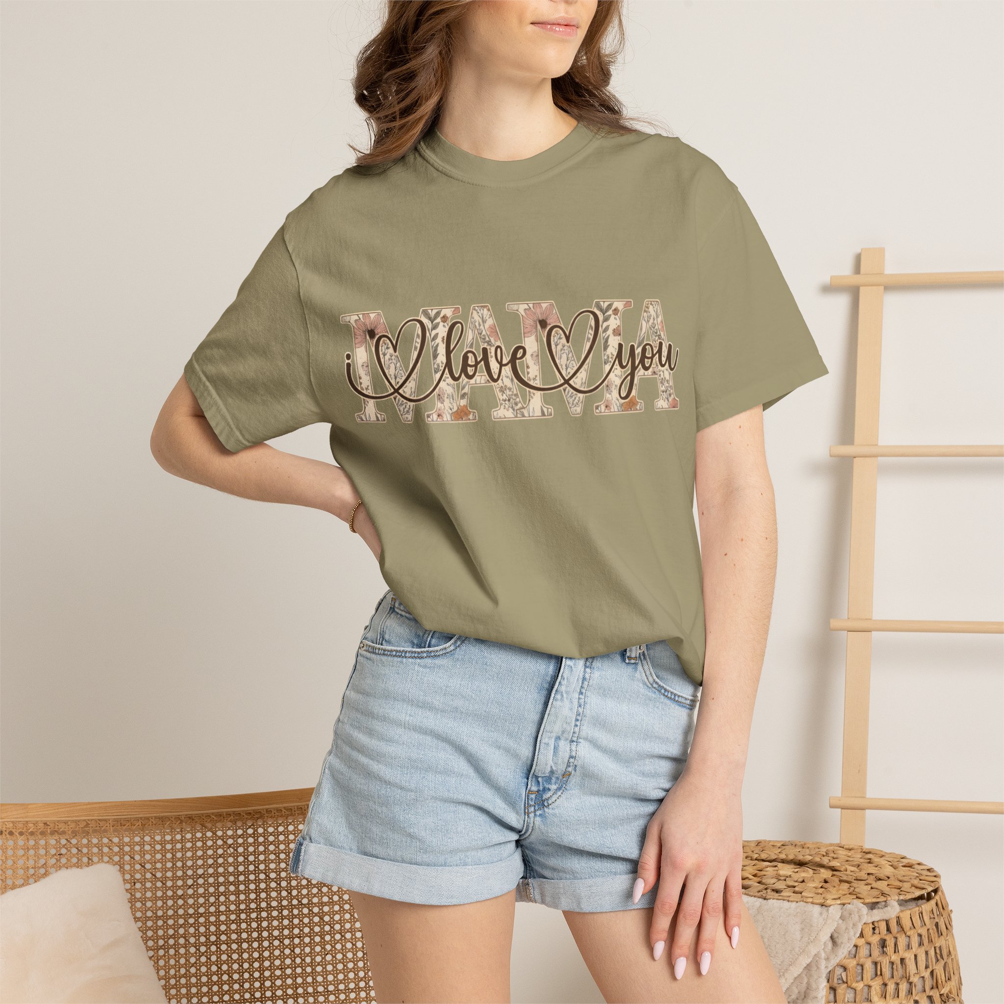 Mama I Love You T-Shirt — Floral Leopard Mom Tee - Image 35