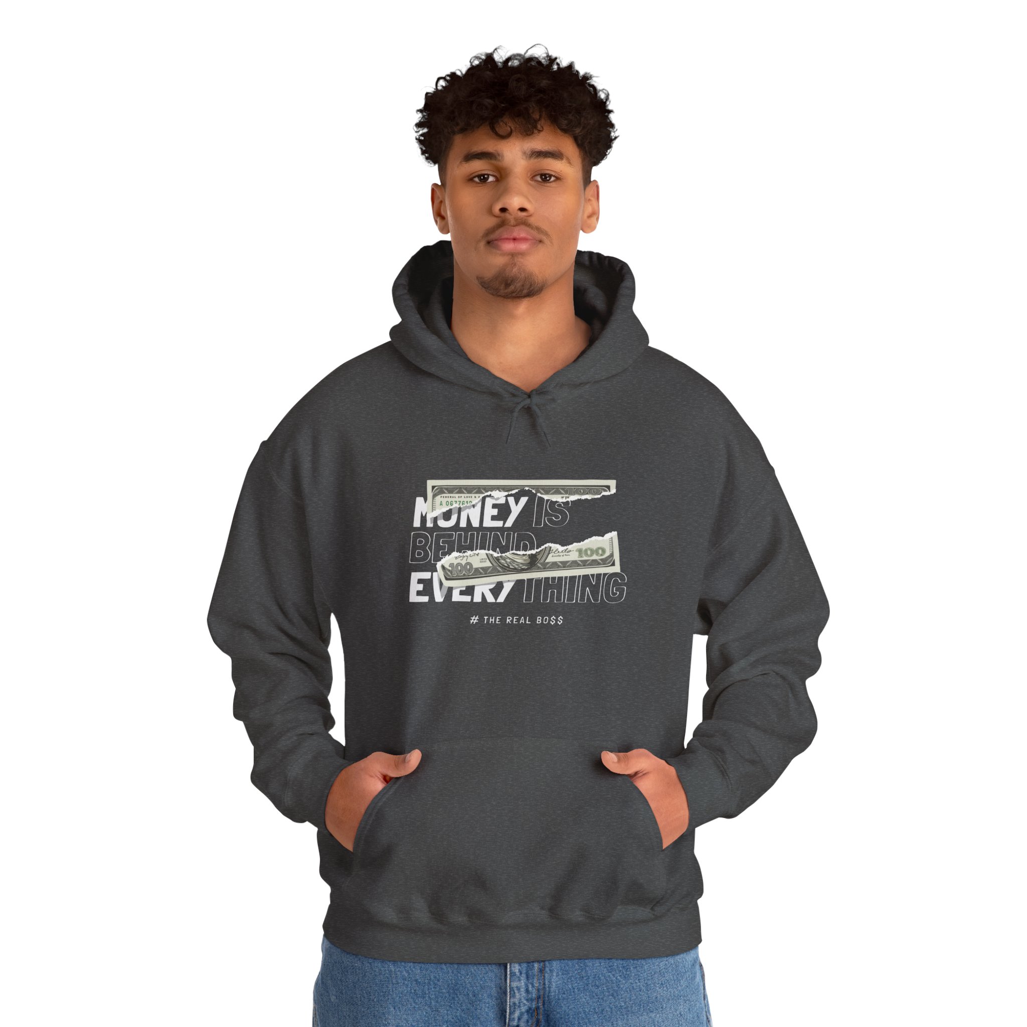 Hoodie - "Money Over Everything" Graphic Pullover - Image 5