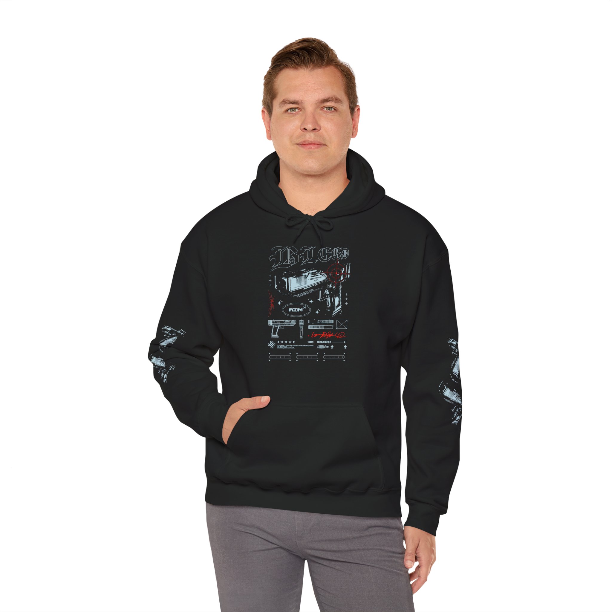 Band Tour Hoodie – Grunge Motorcycle Graphic Pullover