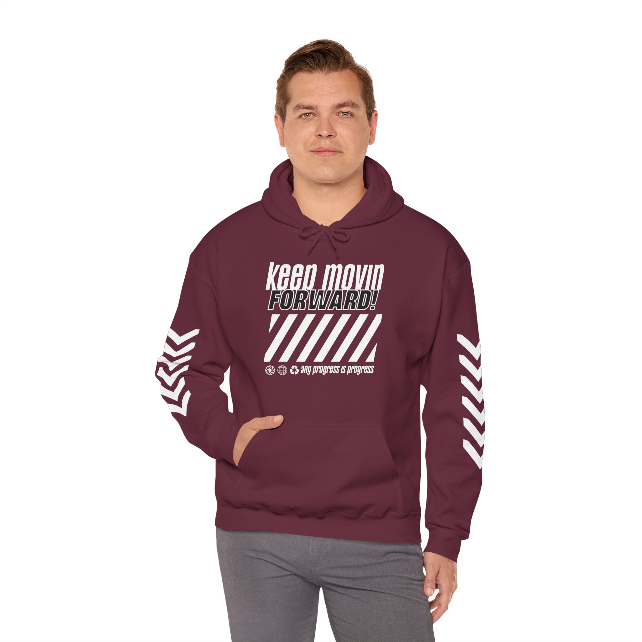 Keep Movin' Forward Hoodie – Motivational Graphic Hoodie - Image 4
