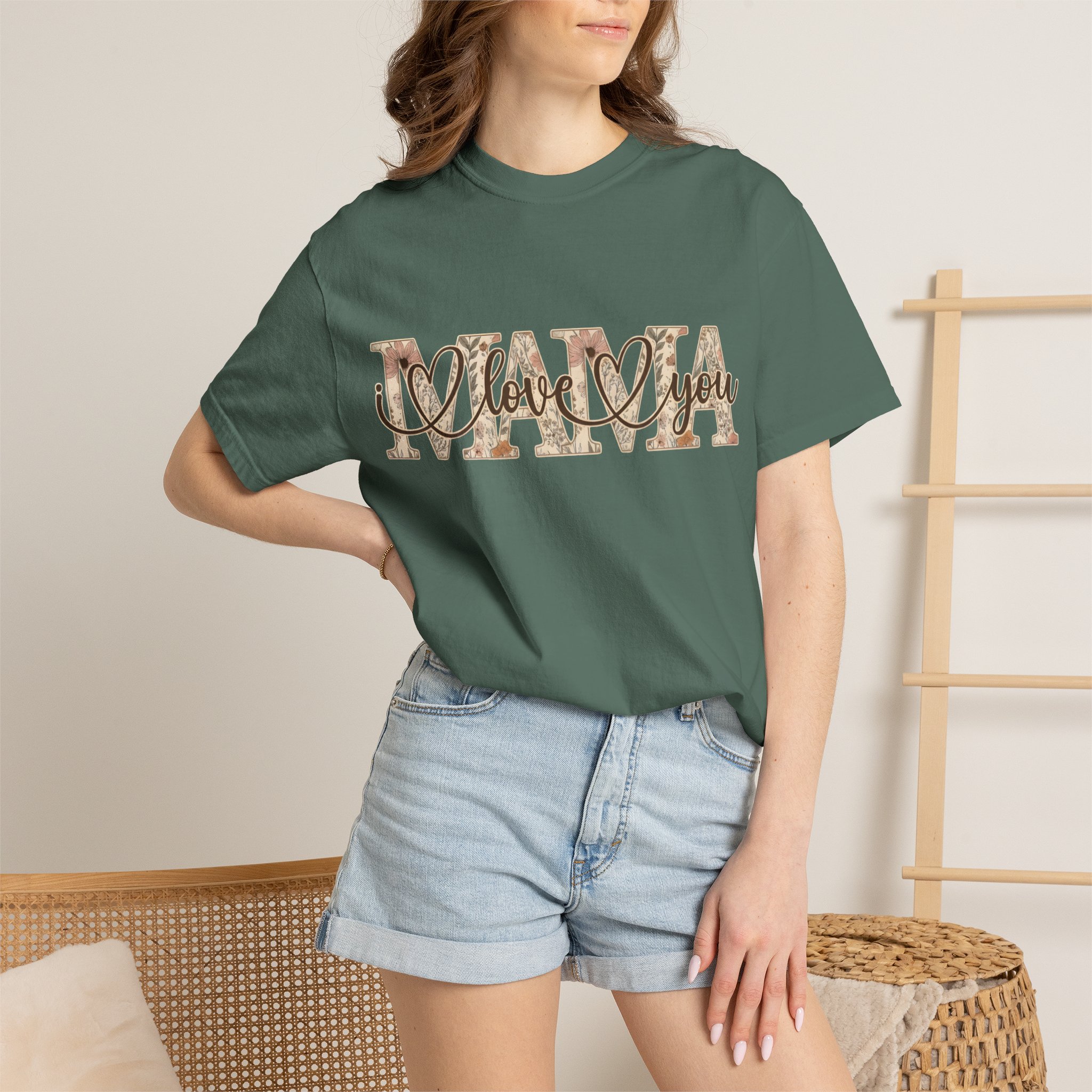 Mama I Love You T-Shirt — Floral Leopard Mom Tee - Image 59