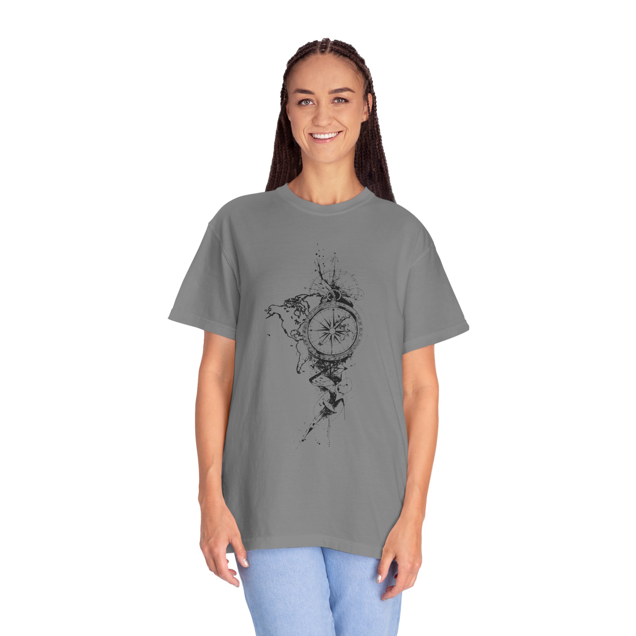 Compass Splash T-Shirt — Nautical Adventure Graphic Tee - Image 8