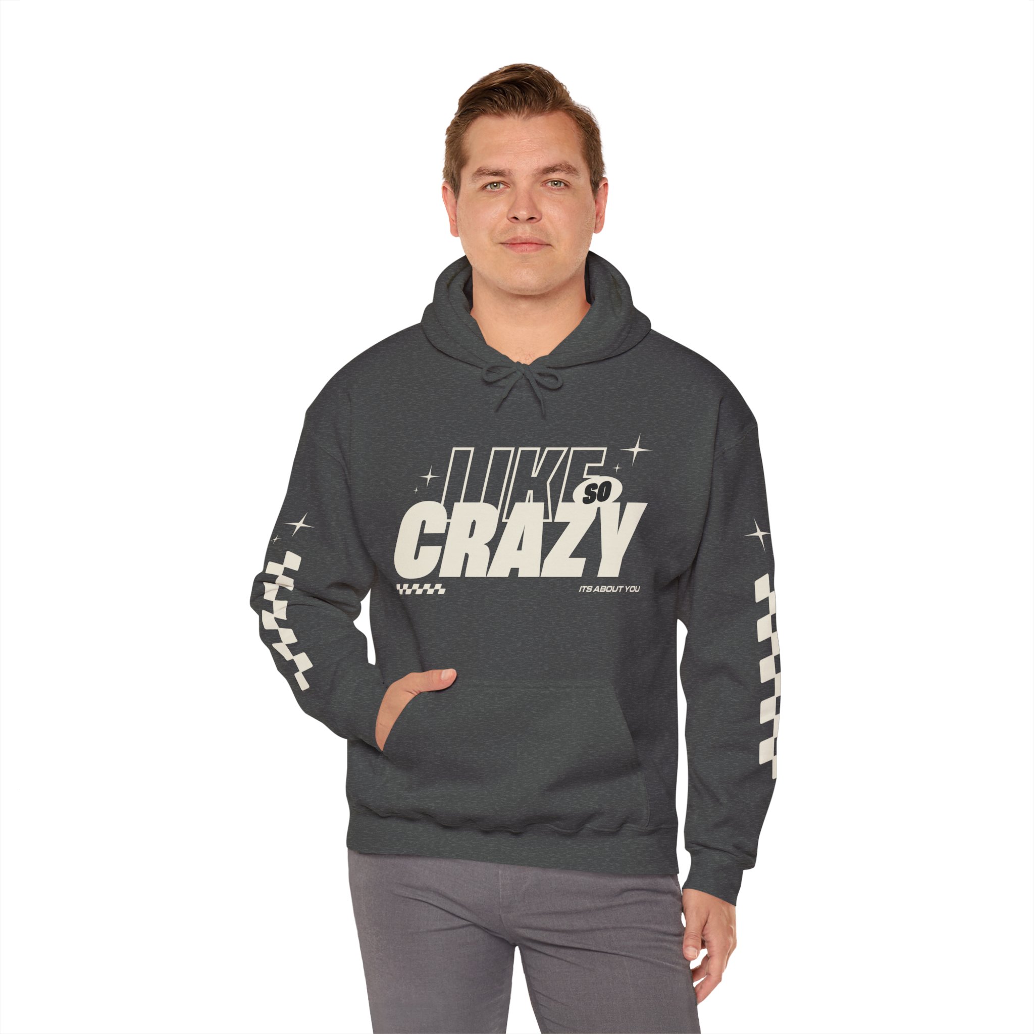 Crazy Graphic Hoodie — “Like So Crazy” Retro Racing Sleeve Pullover - Image 13