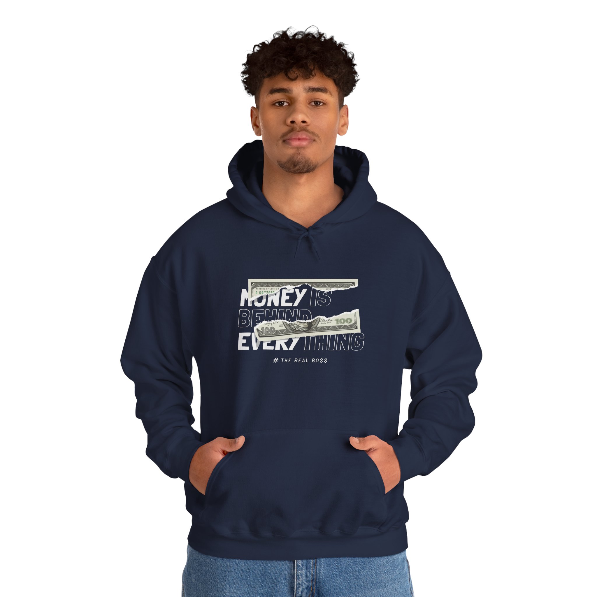Hoodie - "Money Over Everything" Graphic Pullover - Image 7