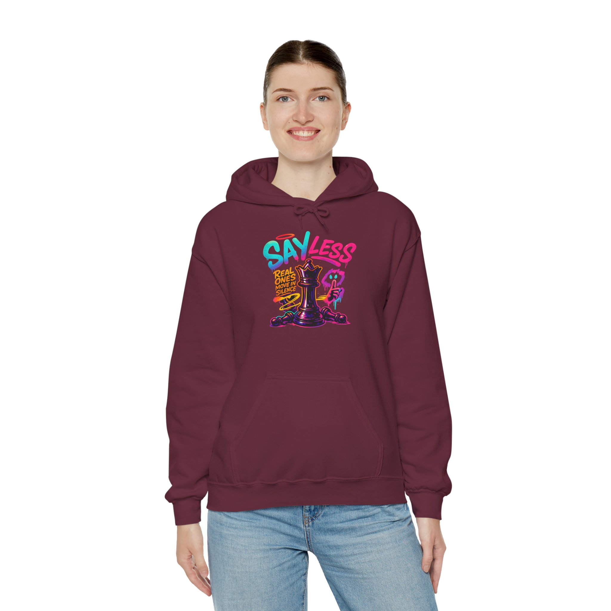 Sayless Chess Hoodie — Playful Chess King Graphic Pullover - Image 6