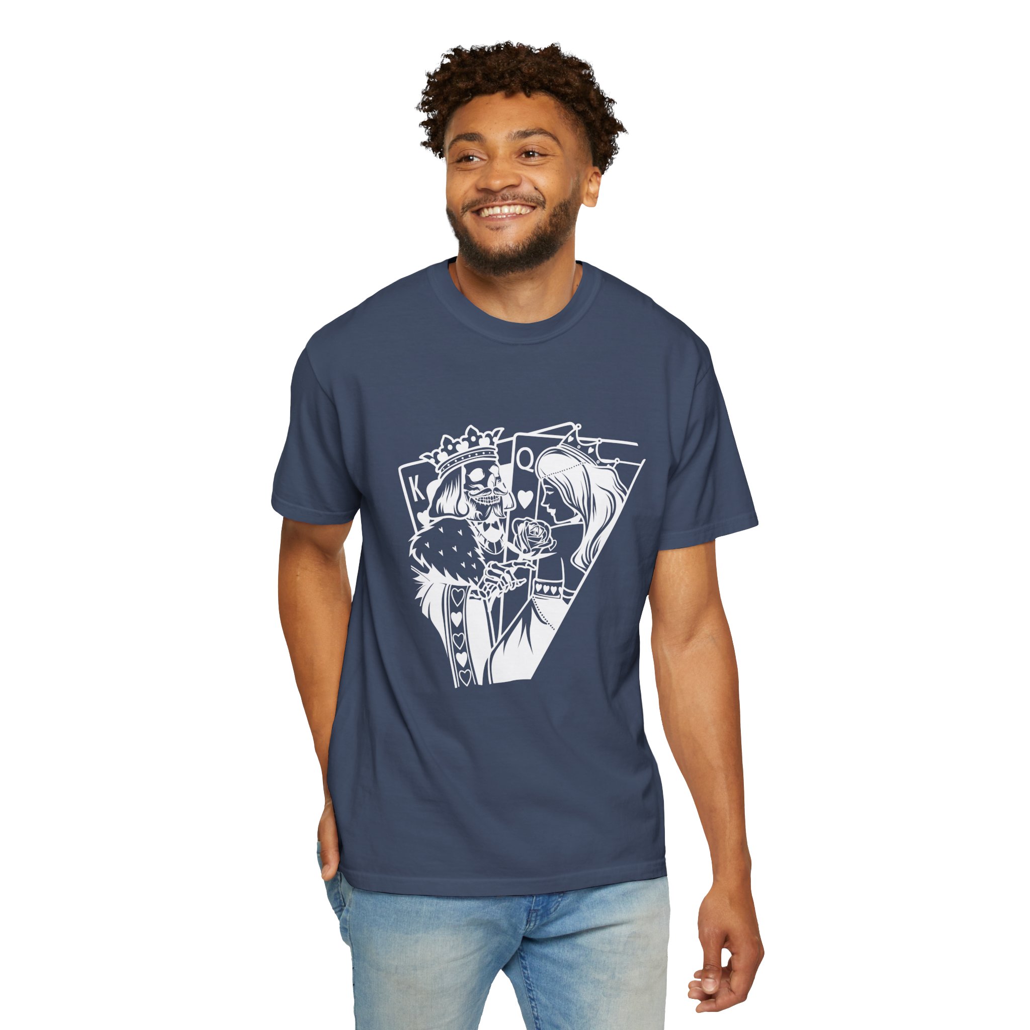 Playing Card King & Queen T-Shirt — Romantic Royalty Graphic Tee - Image 8