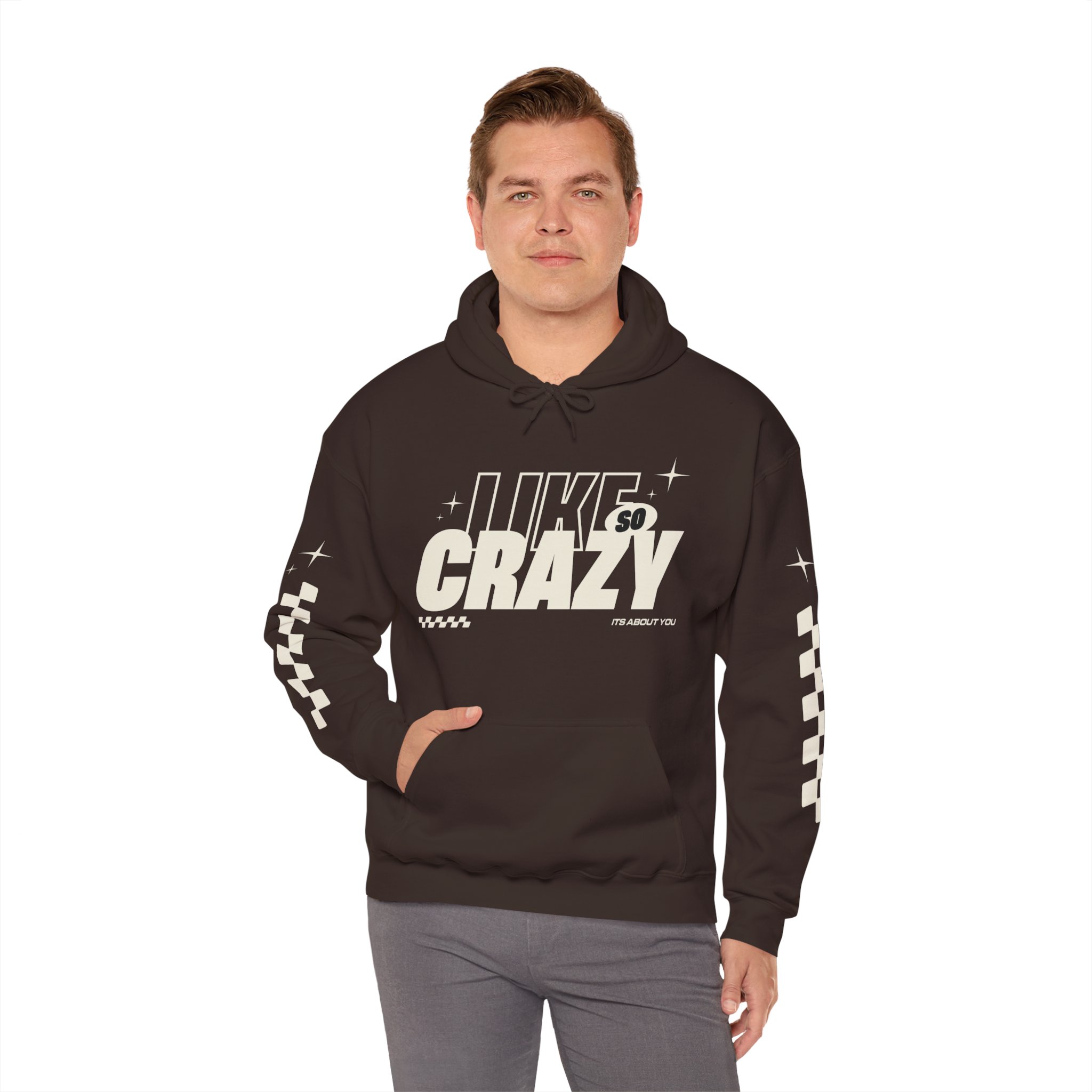 Crazy Graphic Hoodie — “Like So Crazy” Retro Racing Sleeve Pullover - Image 7
