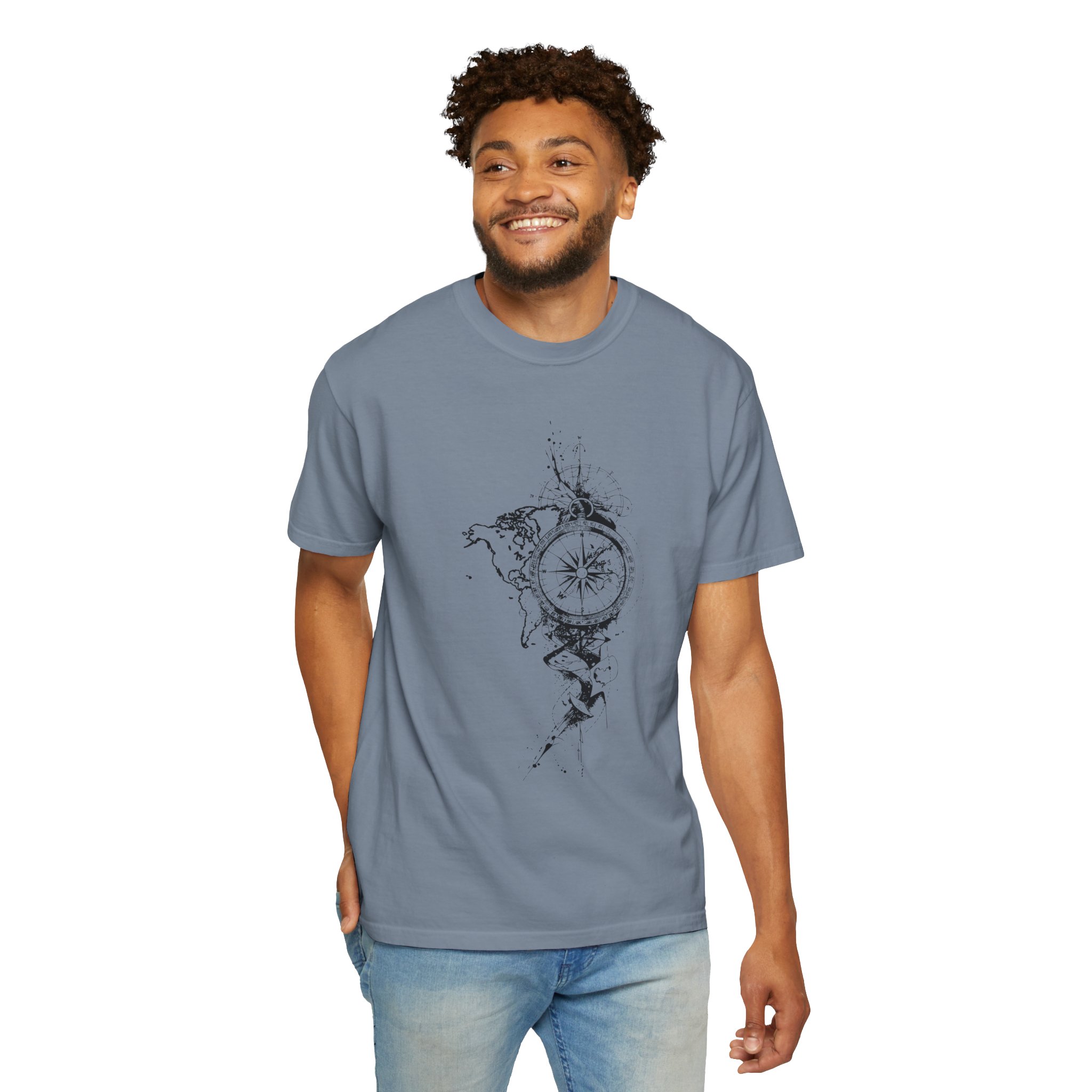 Compass Splash T-Shirt — Nautical Adventure Graphic Tee - Image 9