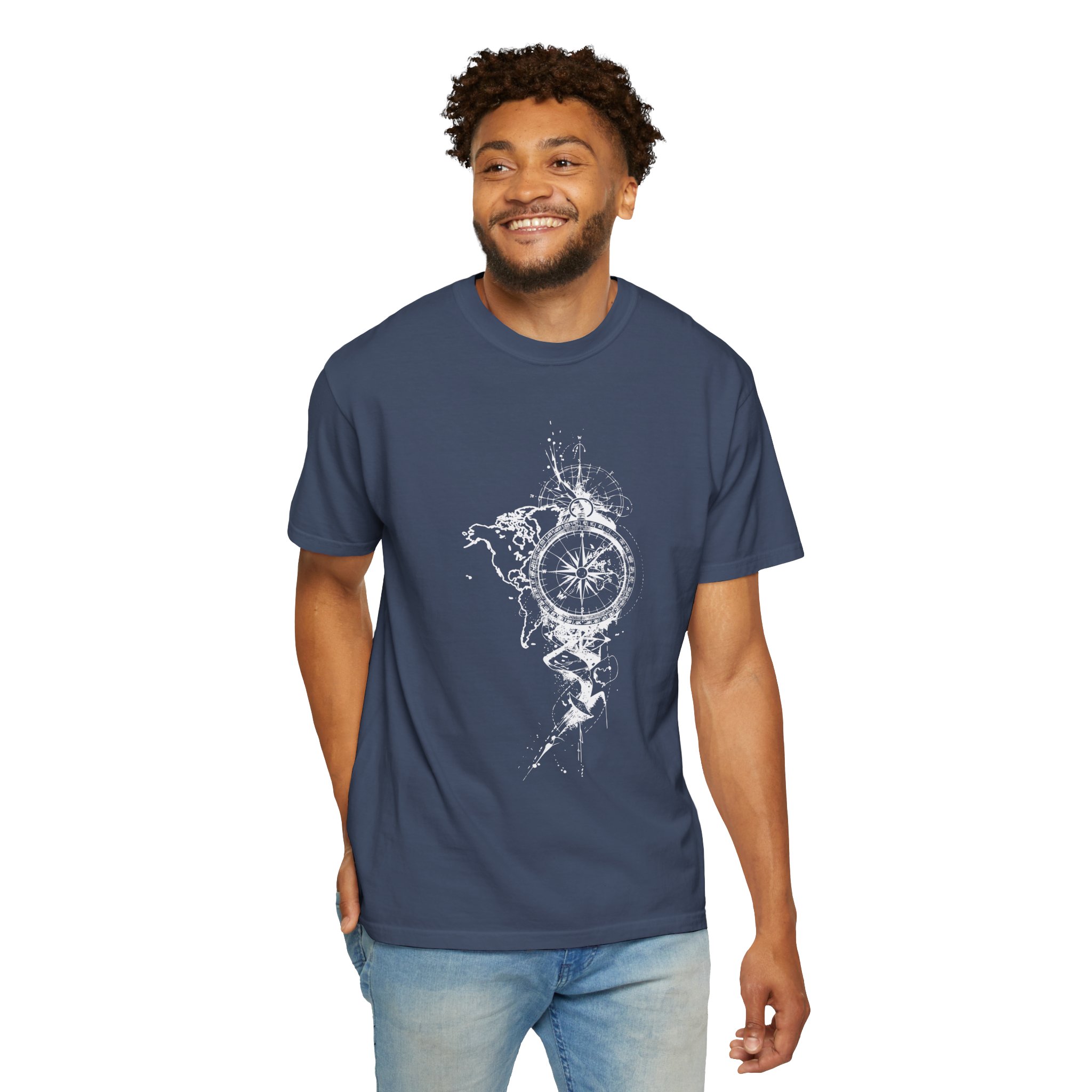 Compass Splash T-Shirt — Nautical Adventure Graphic Tee - Image 12