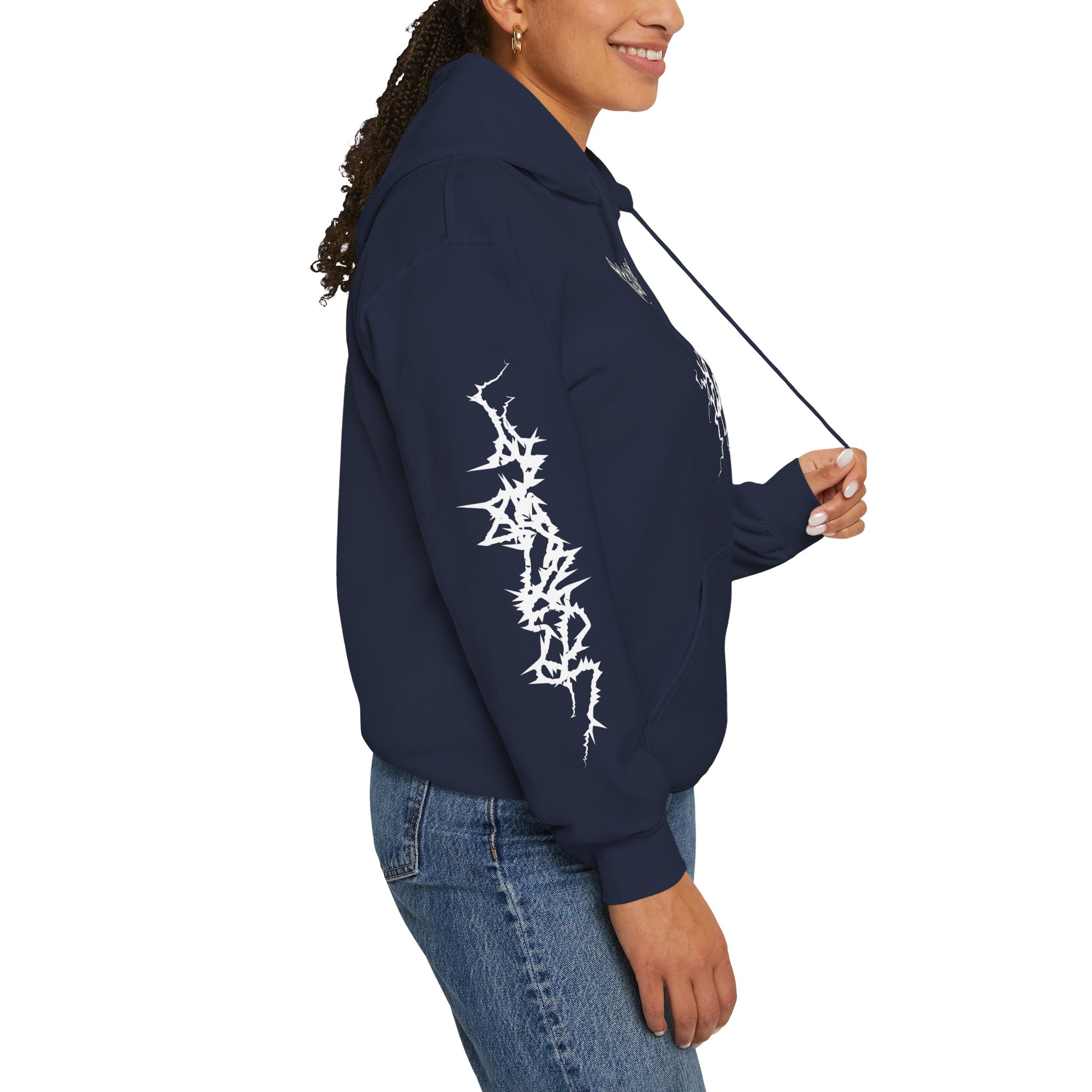 Scary Skull Black Hoodie — Gothic Horror Graphic Pullover - Image 11