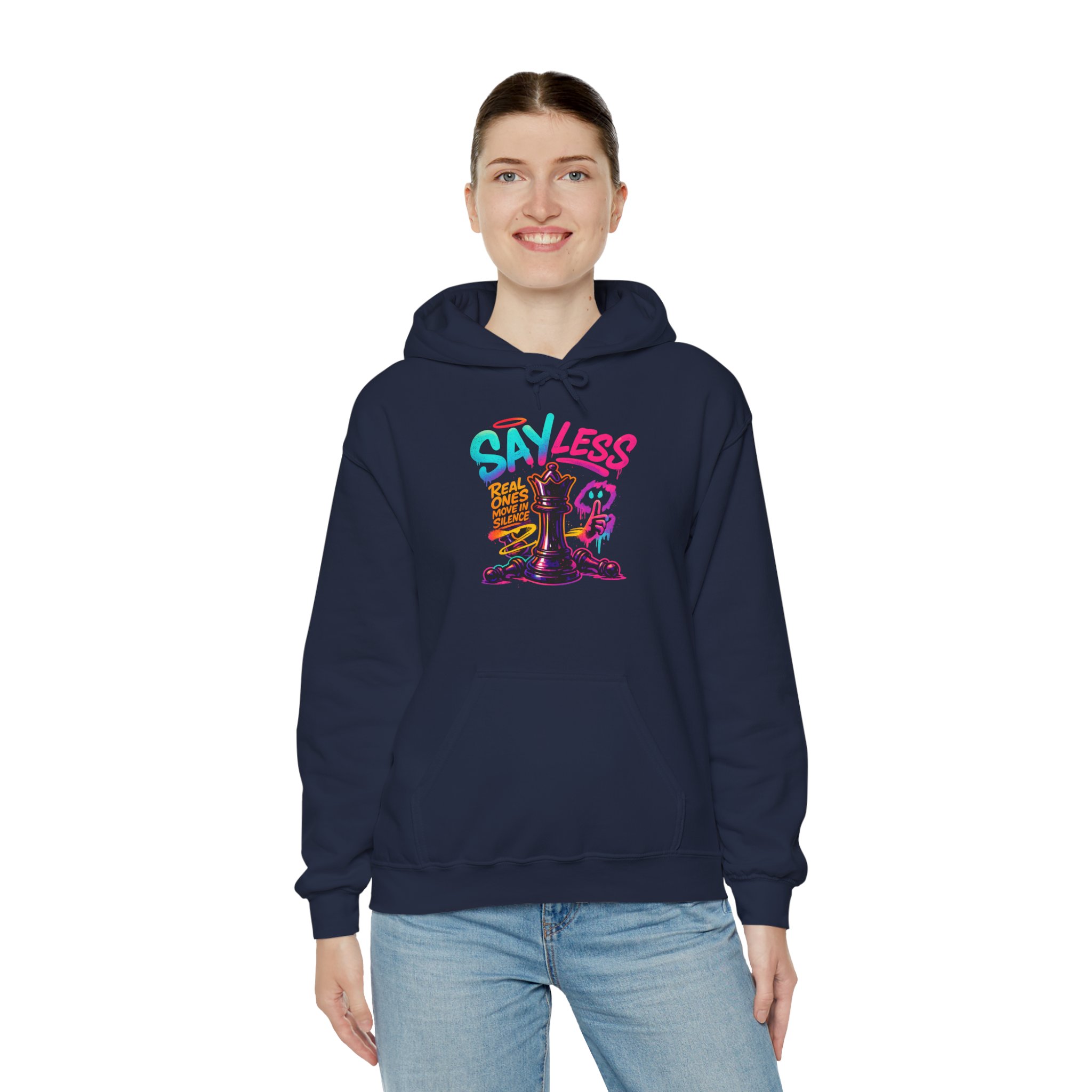 Sayless Chess Hoodie — Playful Chess King Graphic Pullover - Image 12