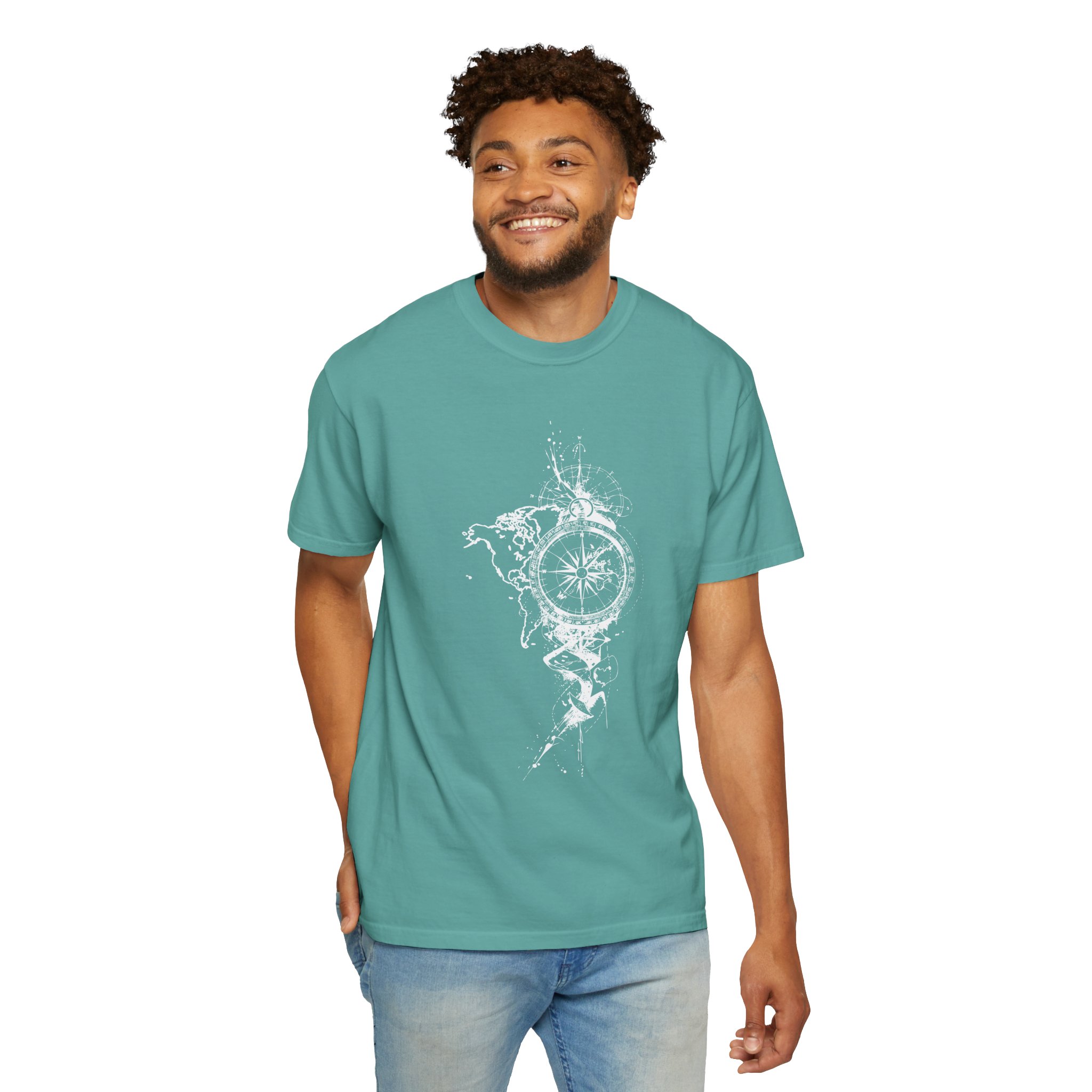 Compass Splash T-Shirt — Nautical Adventure Graphic Tee - Image 9
