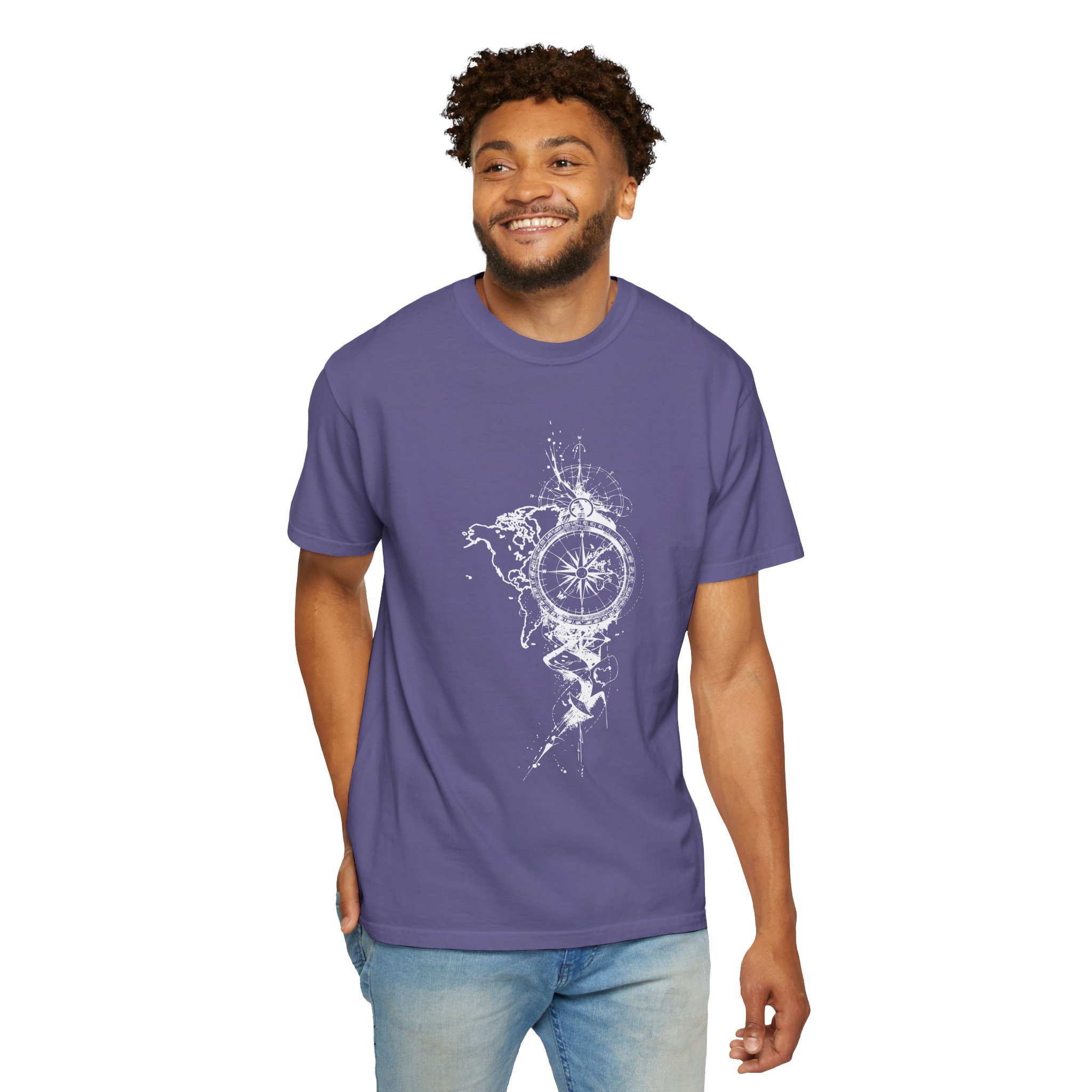 Compass Splash T-Shirt — Nautical Adventure Graphic Tee - Image 15