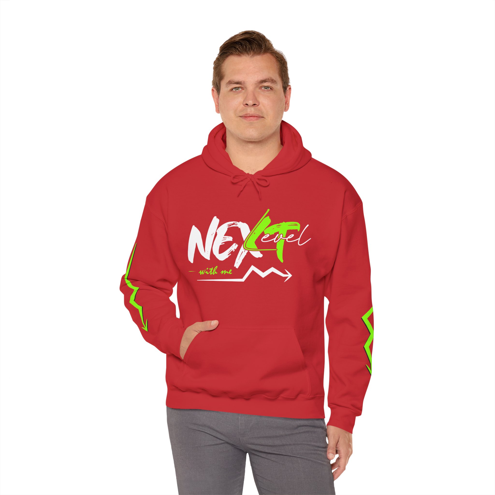 Next Level Hoodie — Neon Green Graphic Pullover - Image 22