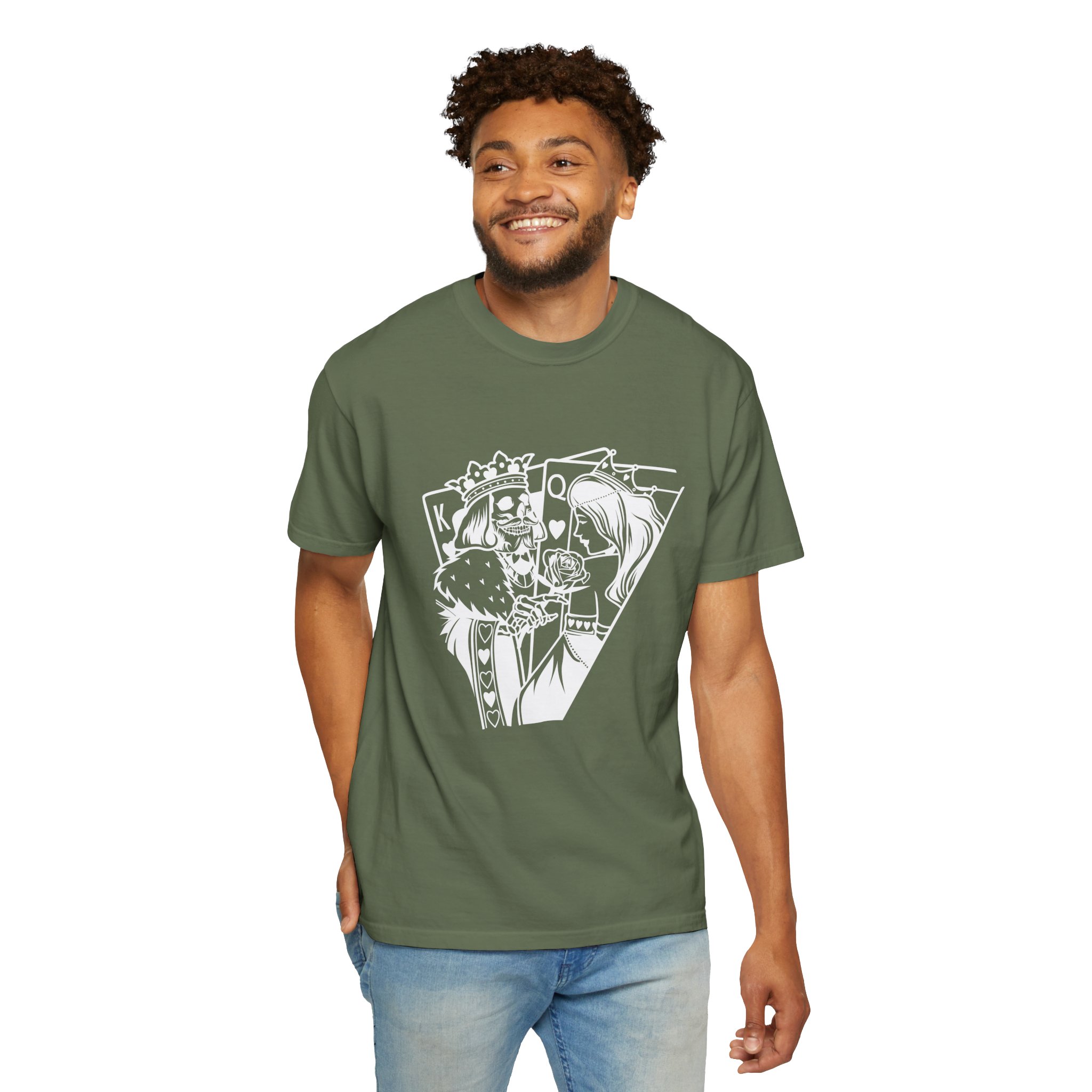 Playing Card King & Queen T-Shirt — Romantic Royalty Graphic Tee - Image 6