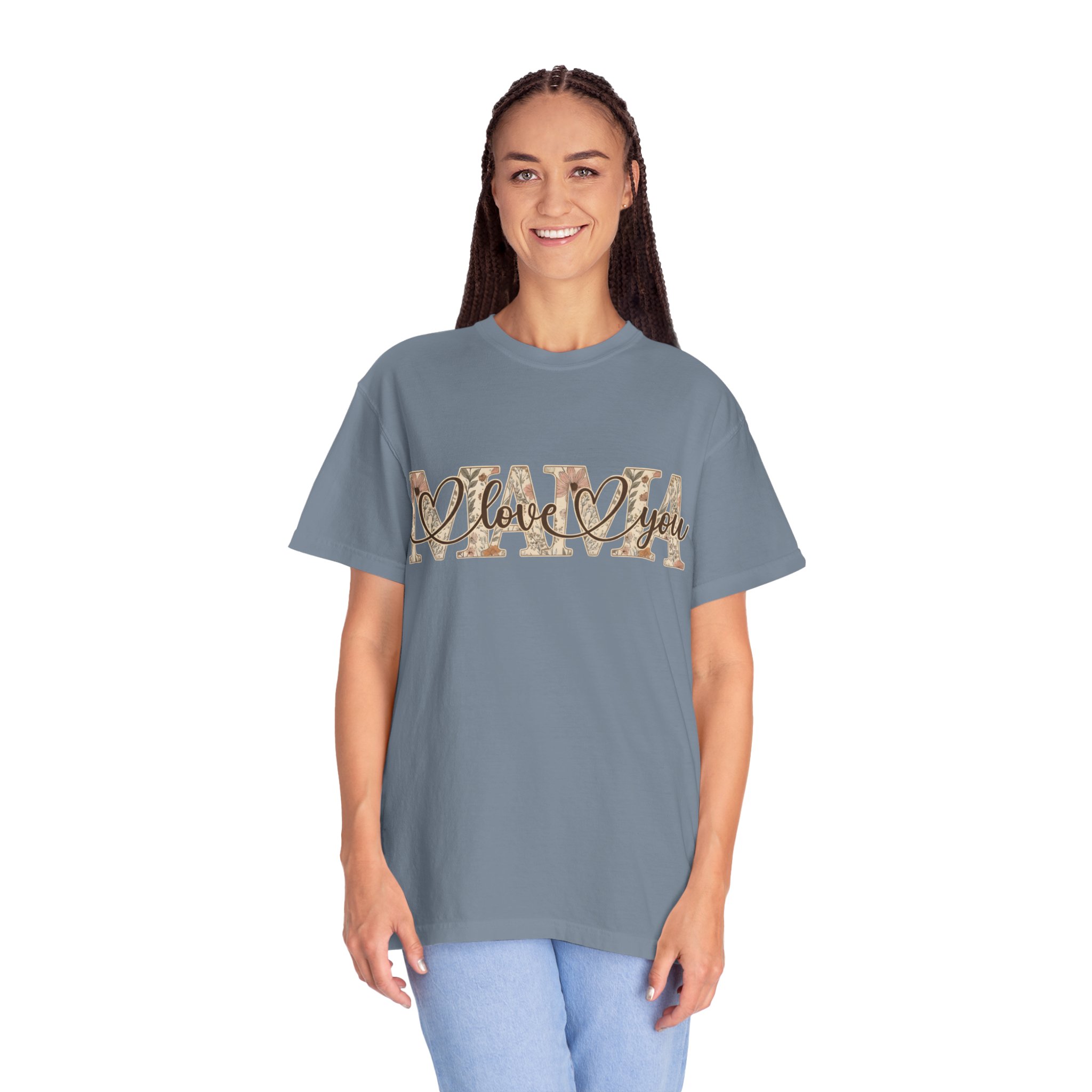 Mama I Love You T-Shirt — Floral Leopard Mom Tee - Image 4