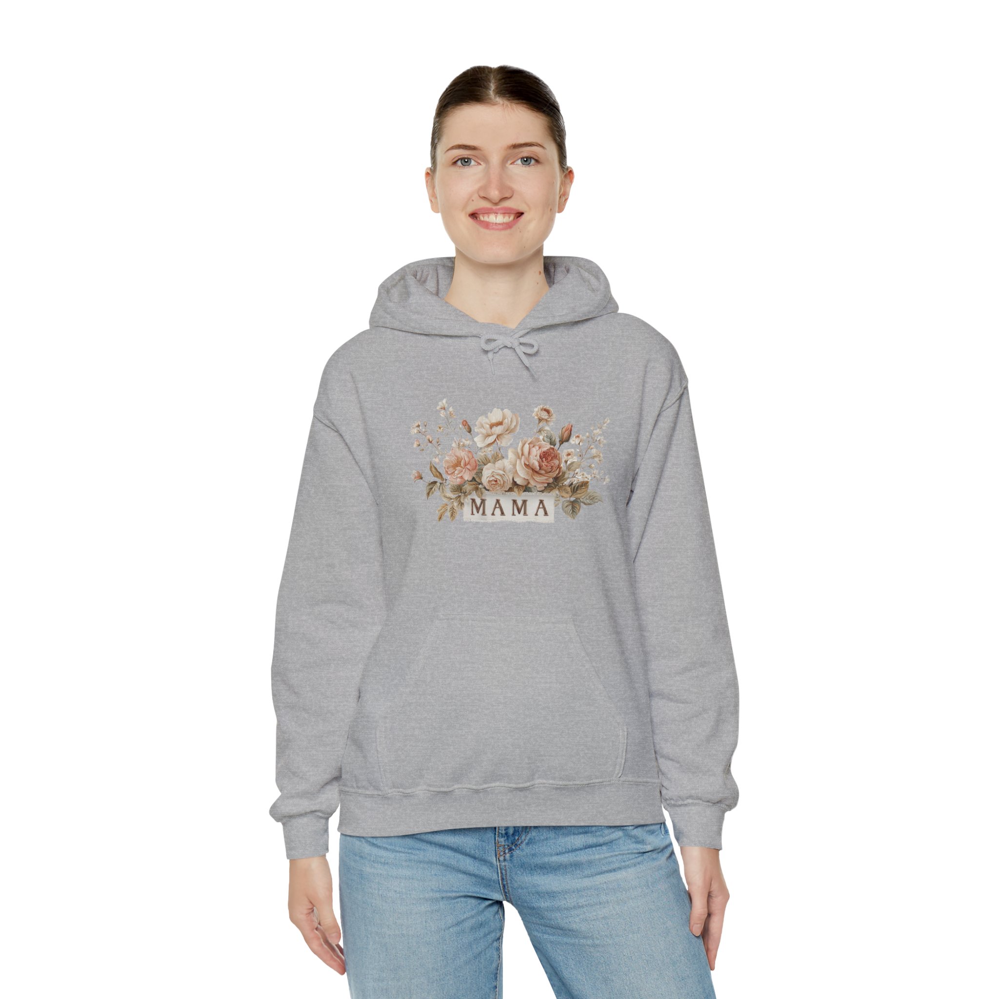 Mama Floral Hoodie – Rustic Rose Mother’s Day Sweatshirt - Image 4