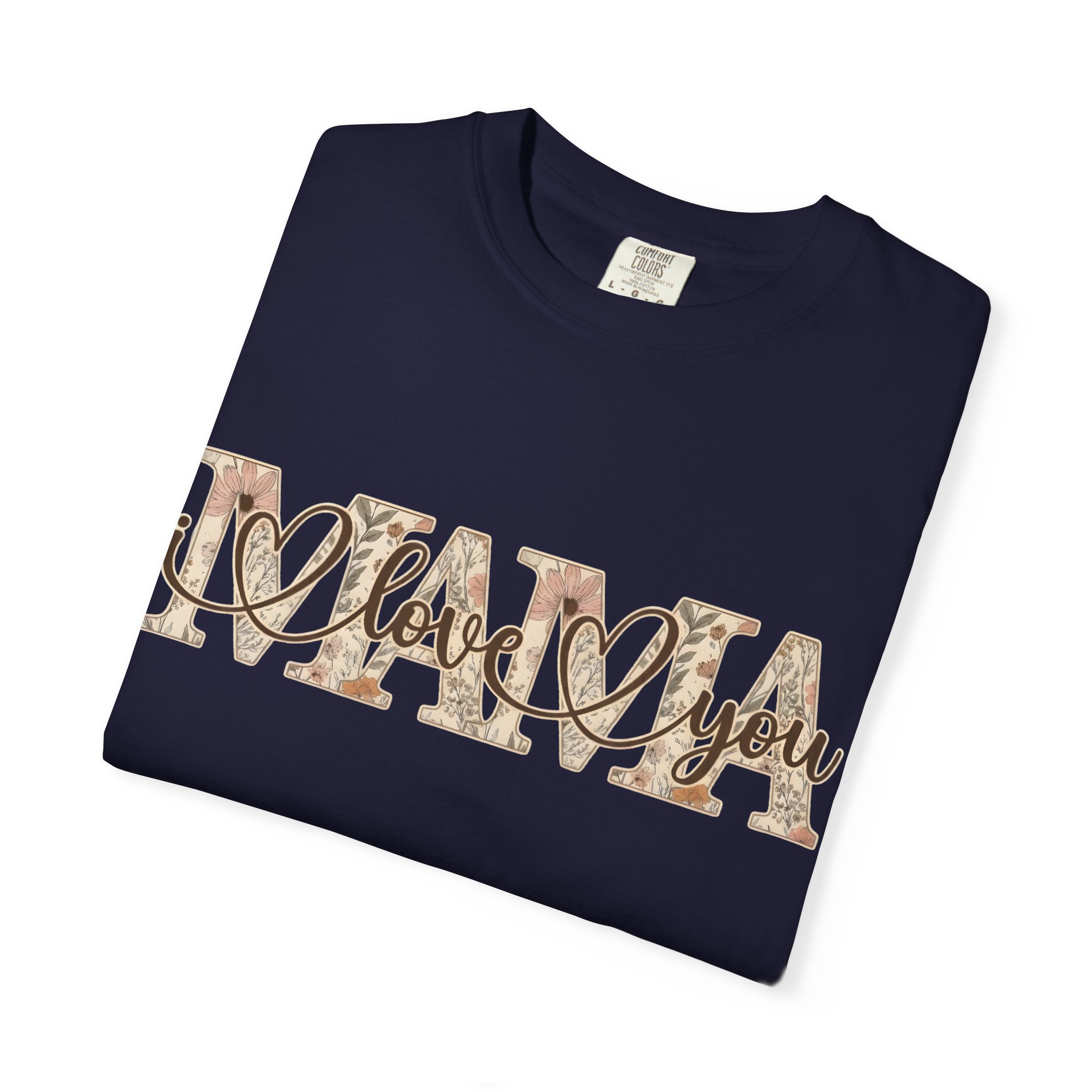 Mama I Love You T-Shirt — Floral Leopard Mom Tee - Image 82