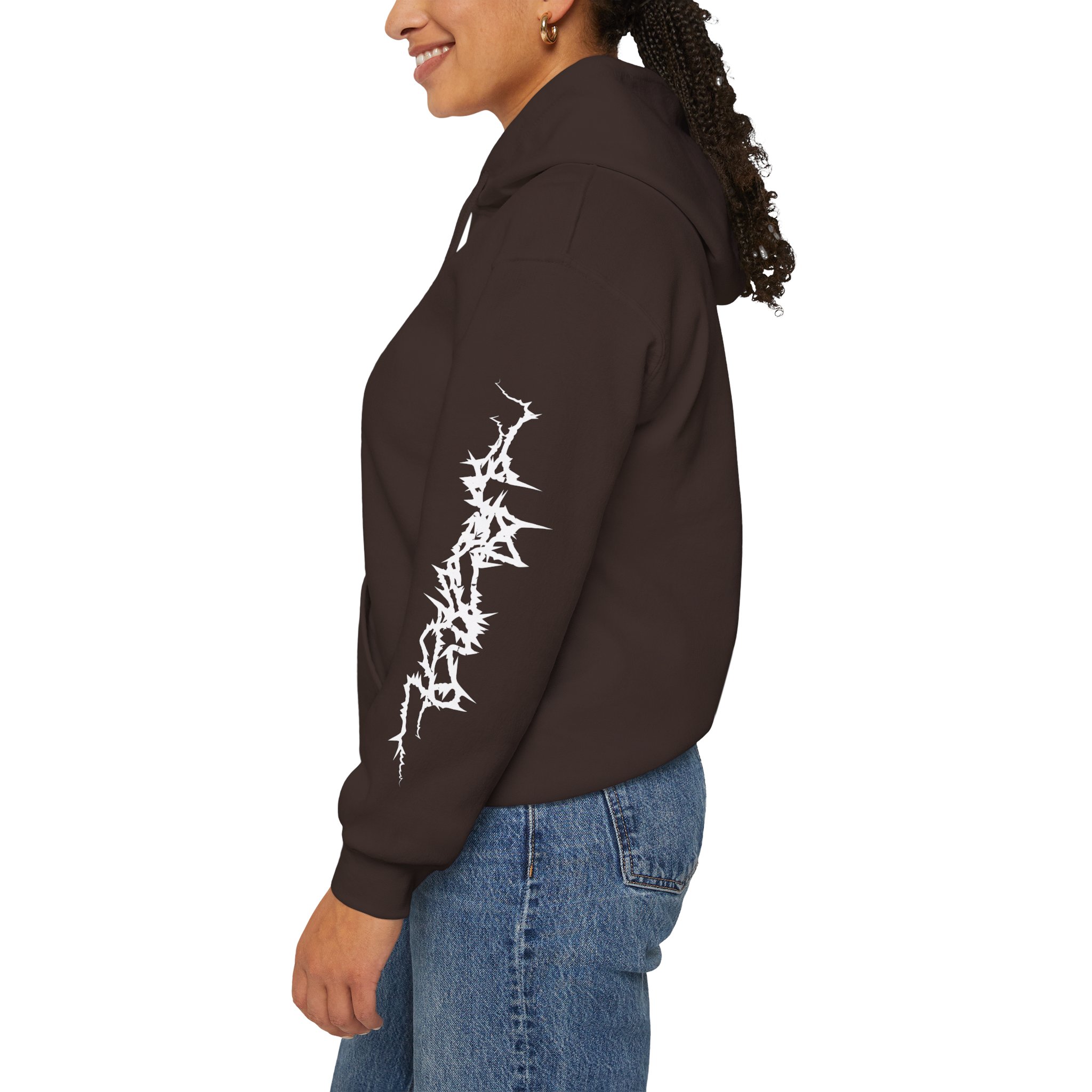 Scary Skull Black Hoodie — Gothic Horror Graphic Pullover - Image 27