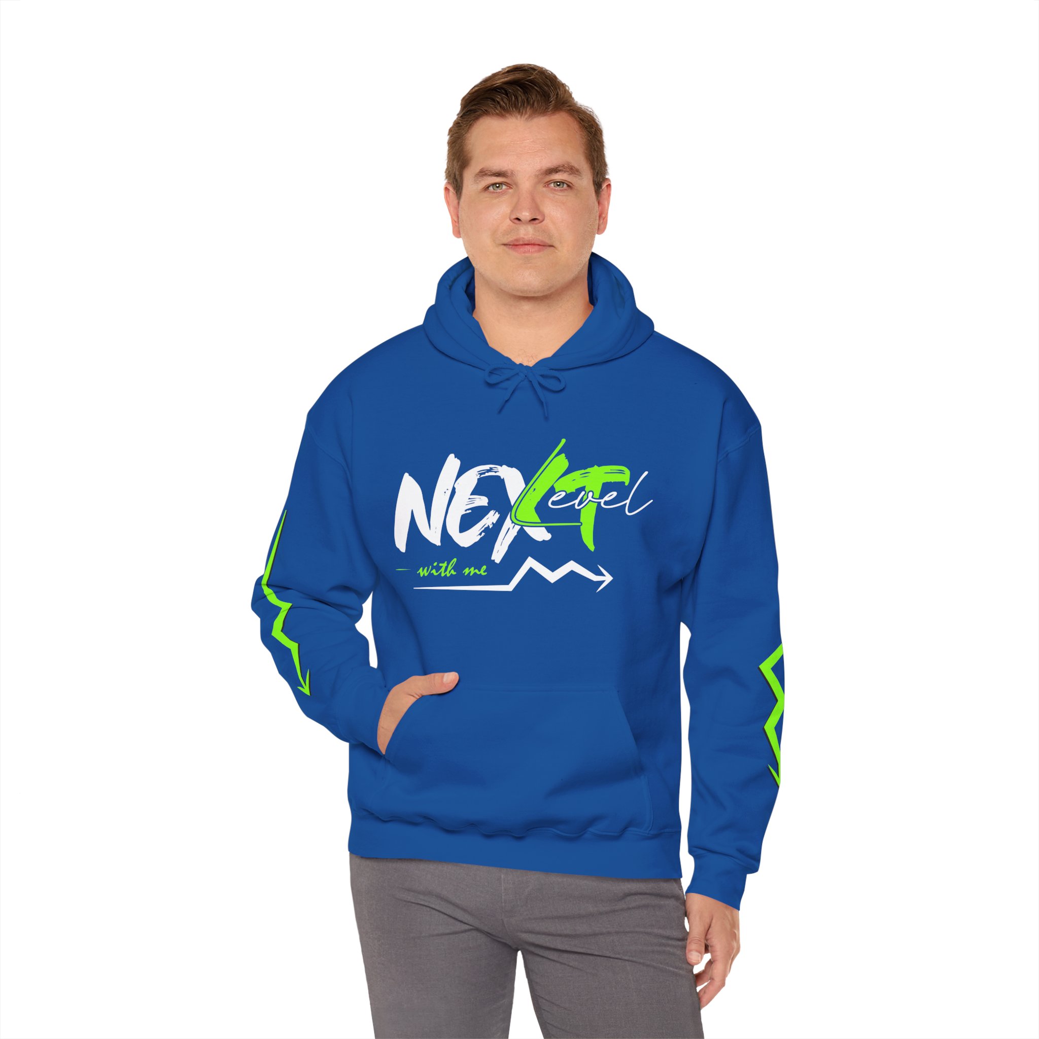Next Level Hoodie — Neon Green Graphic Pullover - Image 16