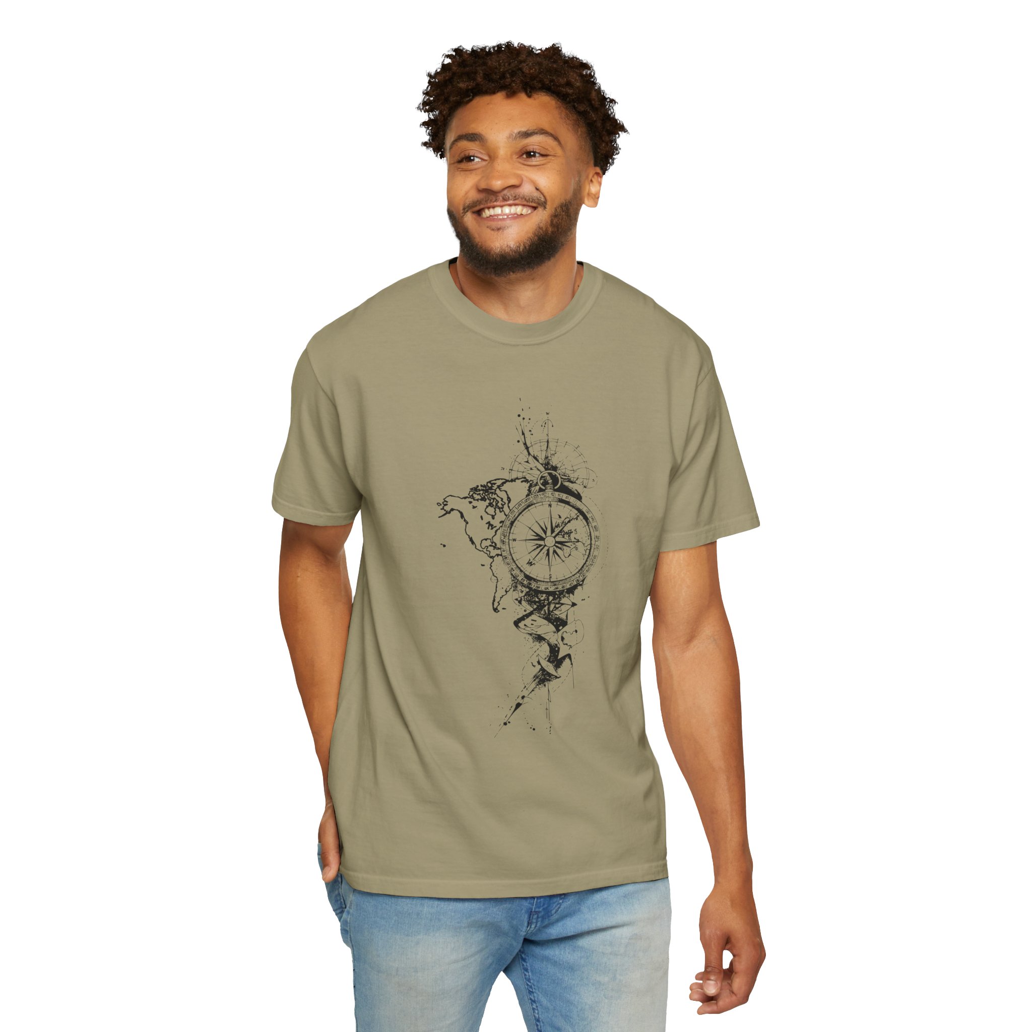Compass Splash T-Shirt — Nautical Adventure Graphic Tee - Image 5
