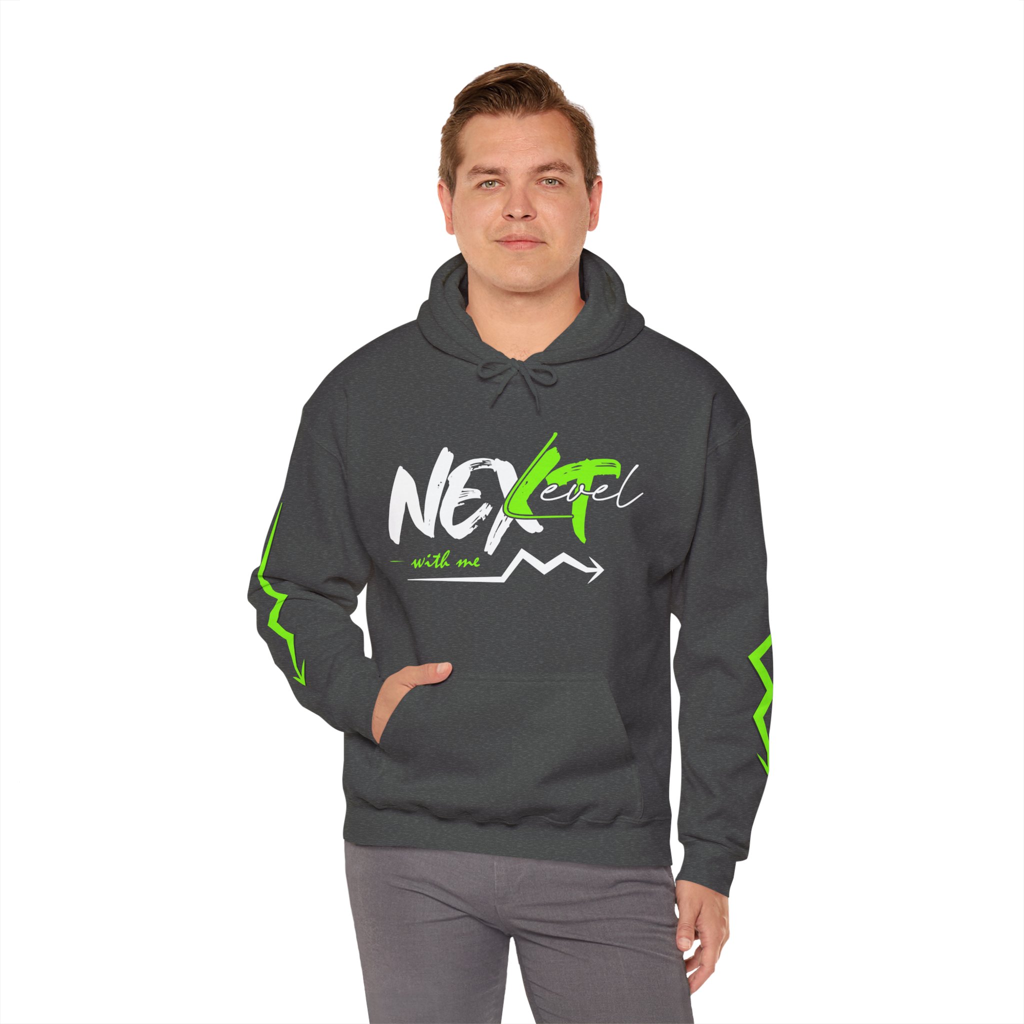 Next Level Hoodie — Neon Green Graphic Pullover - Image 13