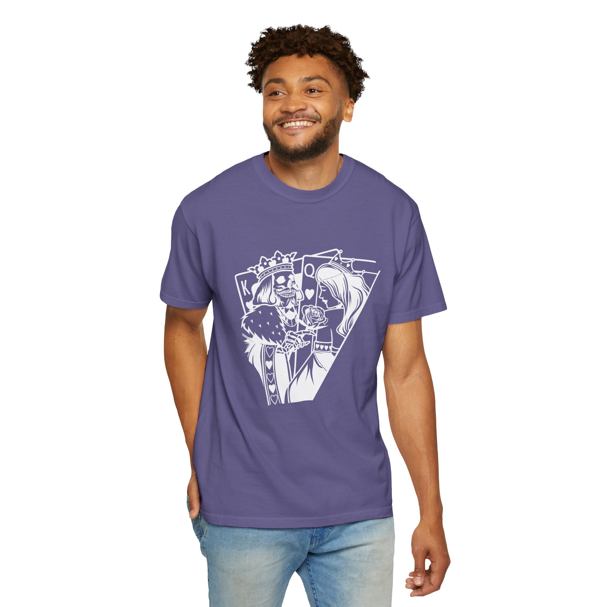 Playing Card King & Queen T-Shirt — Romantic Royalty Graphic Tee - Image 11
