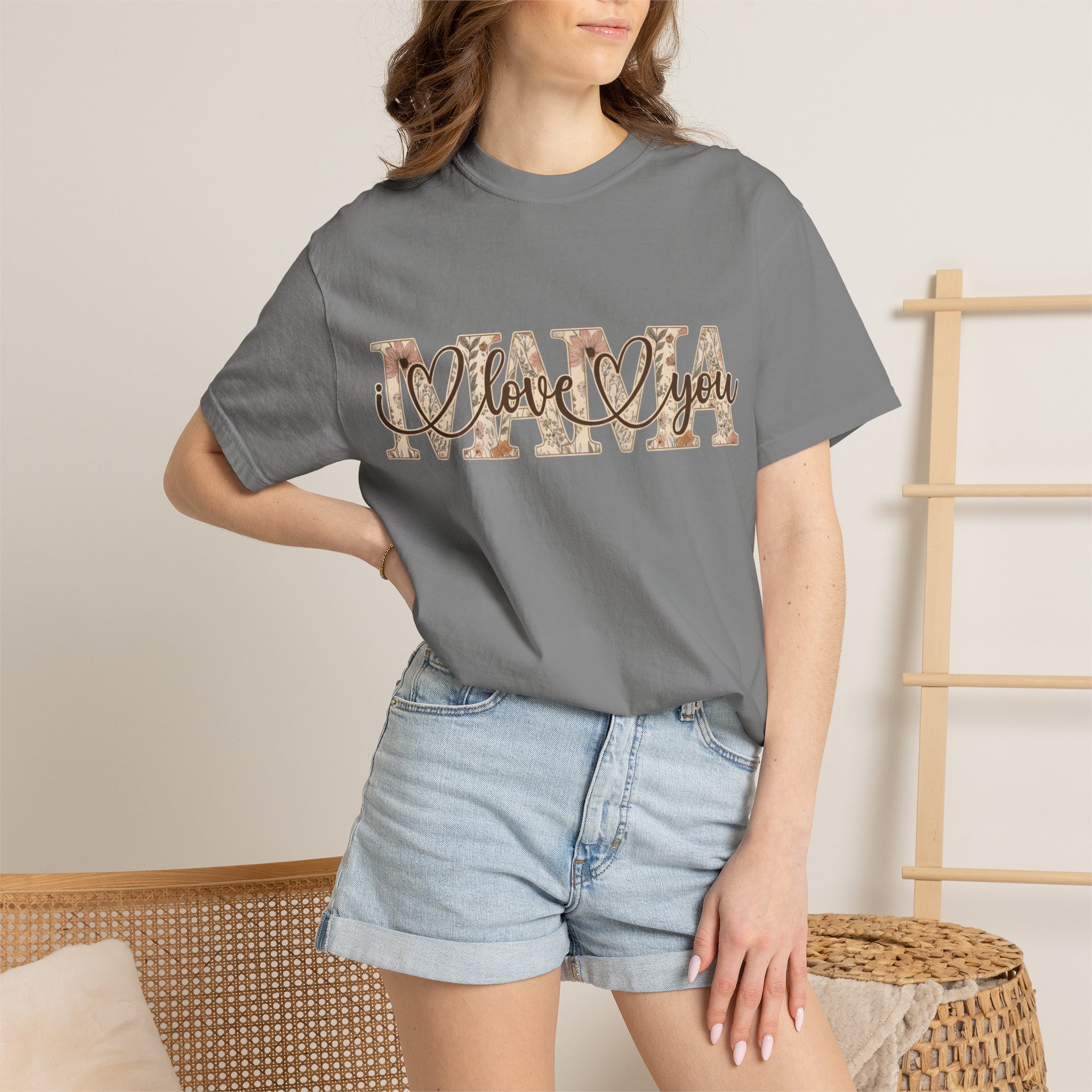 Mama I Love You T-Shirt — Floral Leopard Mom Tee - Image 43