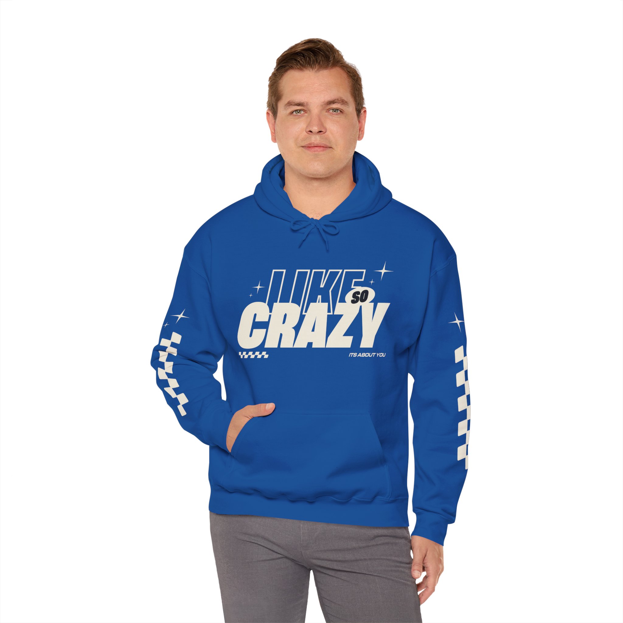 Crazy Graphic Hoodie — “Like So Crazy” Retro Racing Sleeve Pullover - Image 16