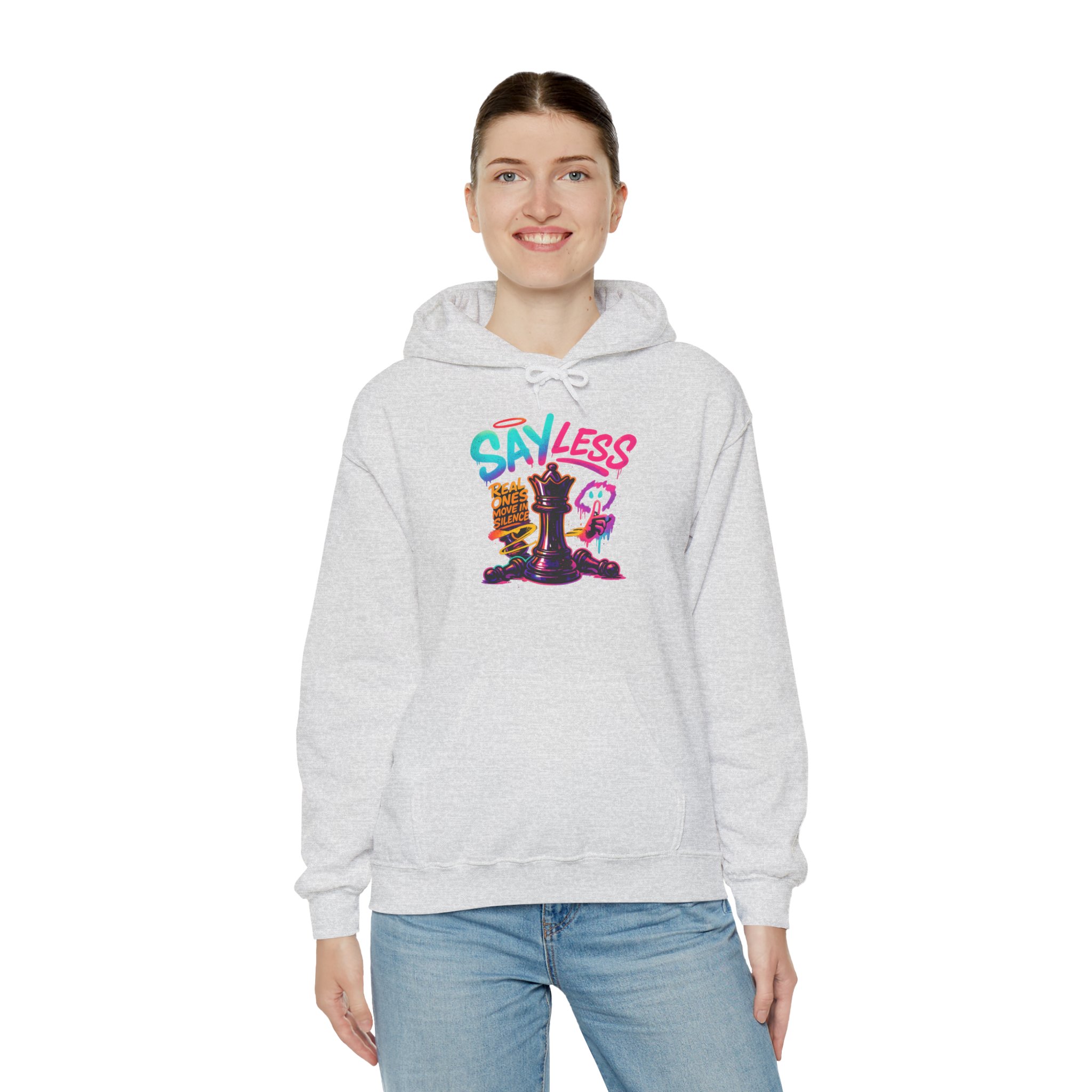 Sayless Chess Hoodie — Playful Chess King Graphic Pullover - Image 2