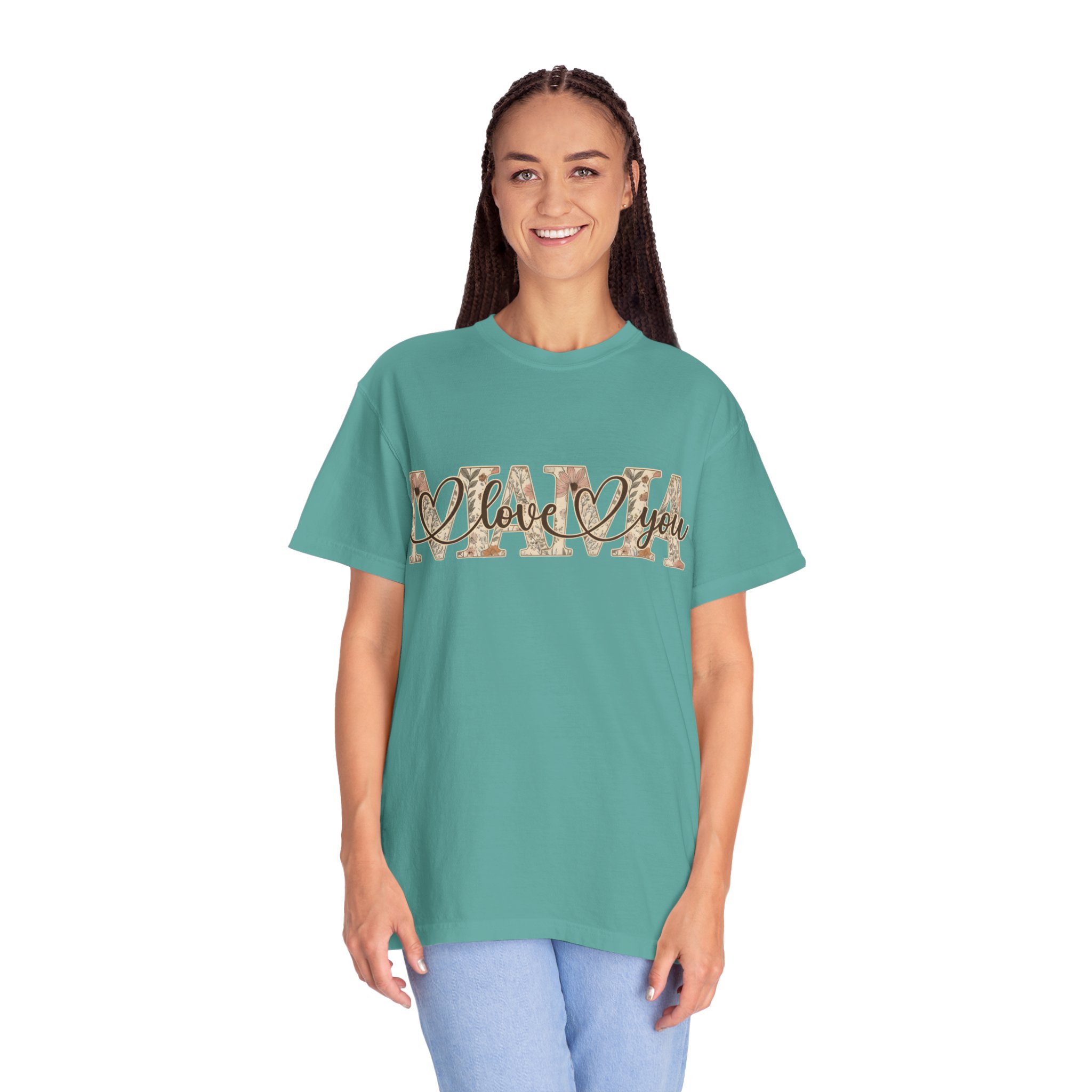 Mama I Love You T-Shirt — Floral Leopard Mom Tee - Image 9