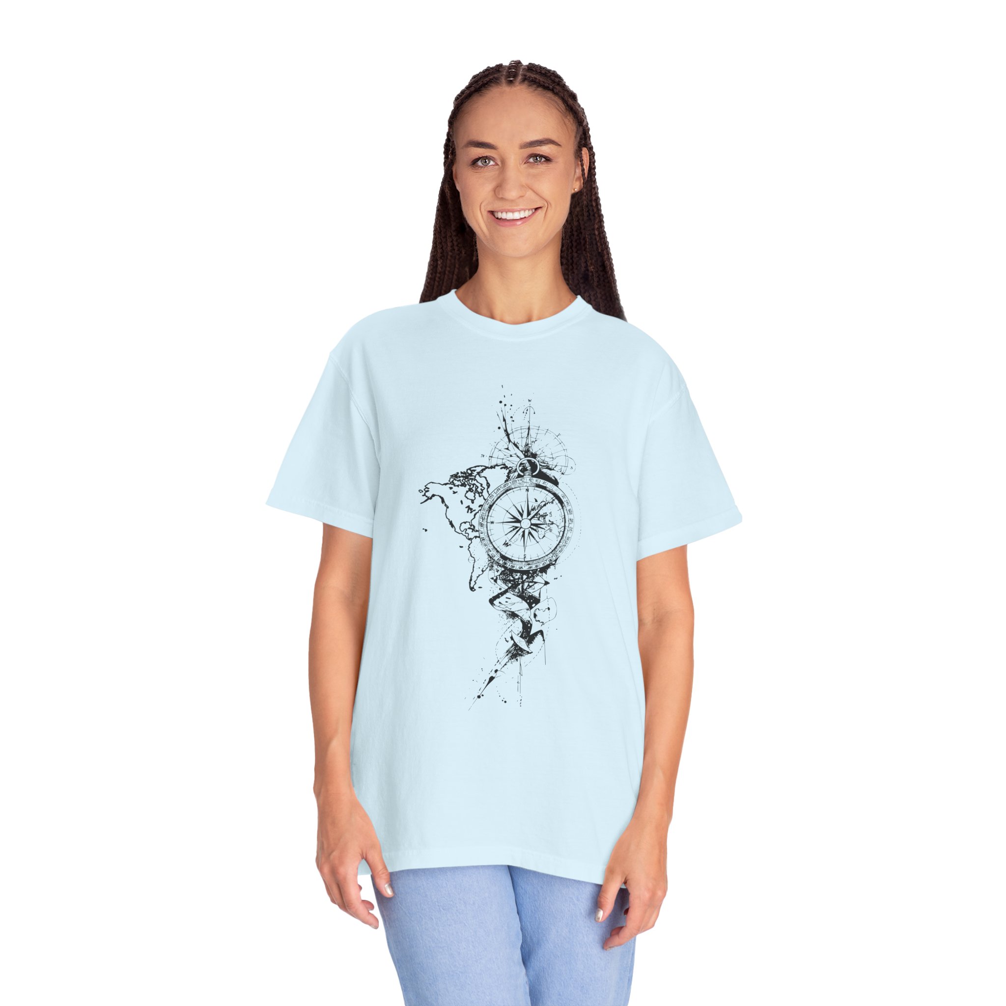 Compass Splash T-Shirt — Nautical Adventure Graphic Tee - Image 12