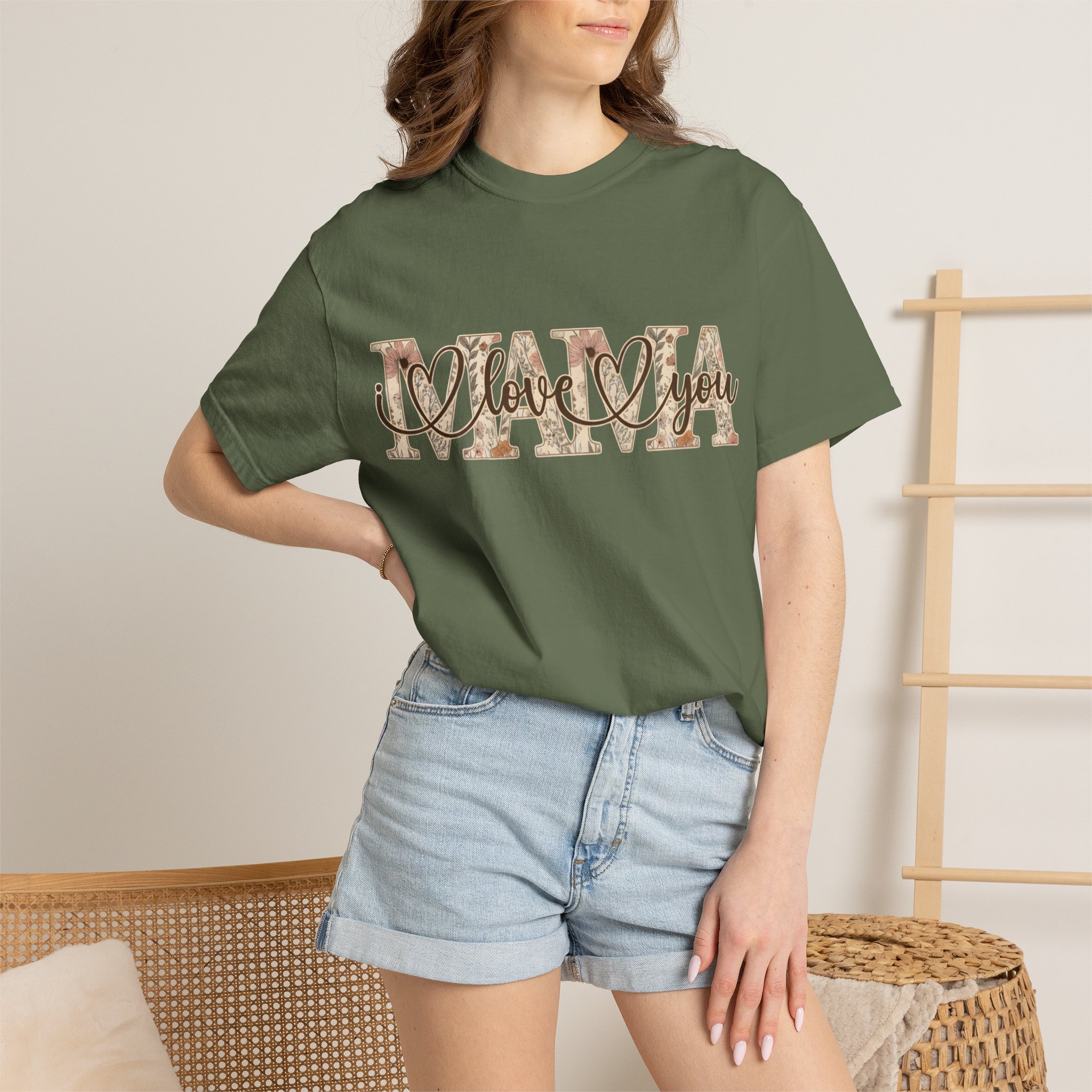 Mama I Love You T-Shirt — Floral Leopard Mom Tee - Image 47