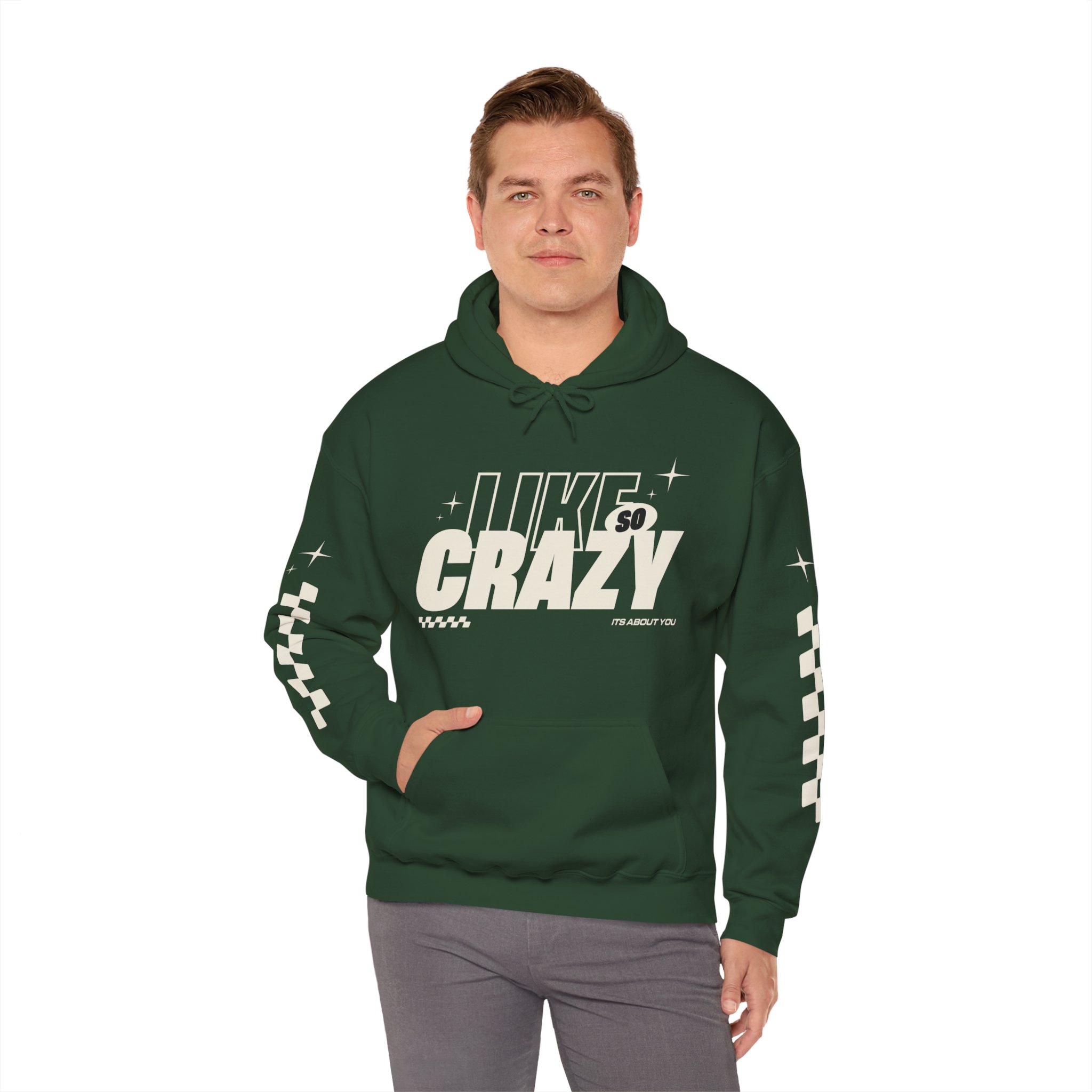 Crazy Graphic Hoodie — “Like So Crazy” Retro Racing Sleeve Pullover - Image 10