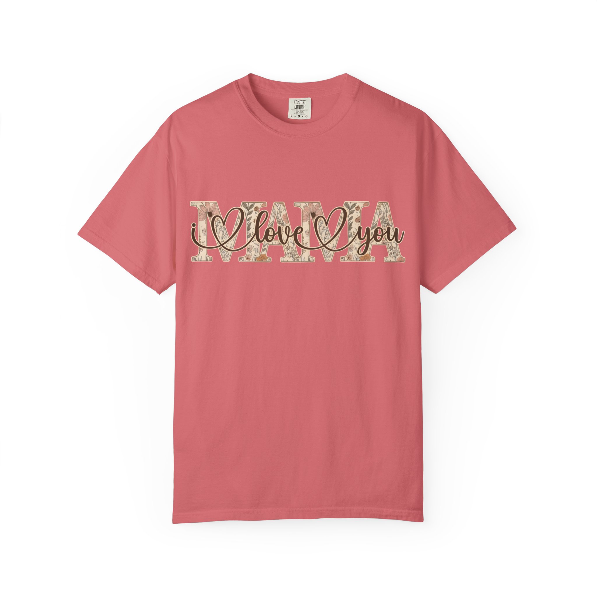 Mama I Love You T-Shirt — Floral Leopard Mom Tee - Image 88