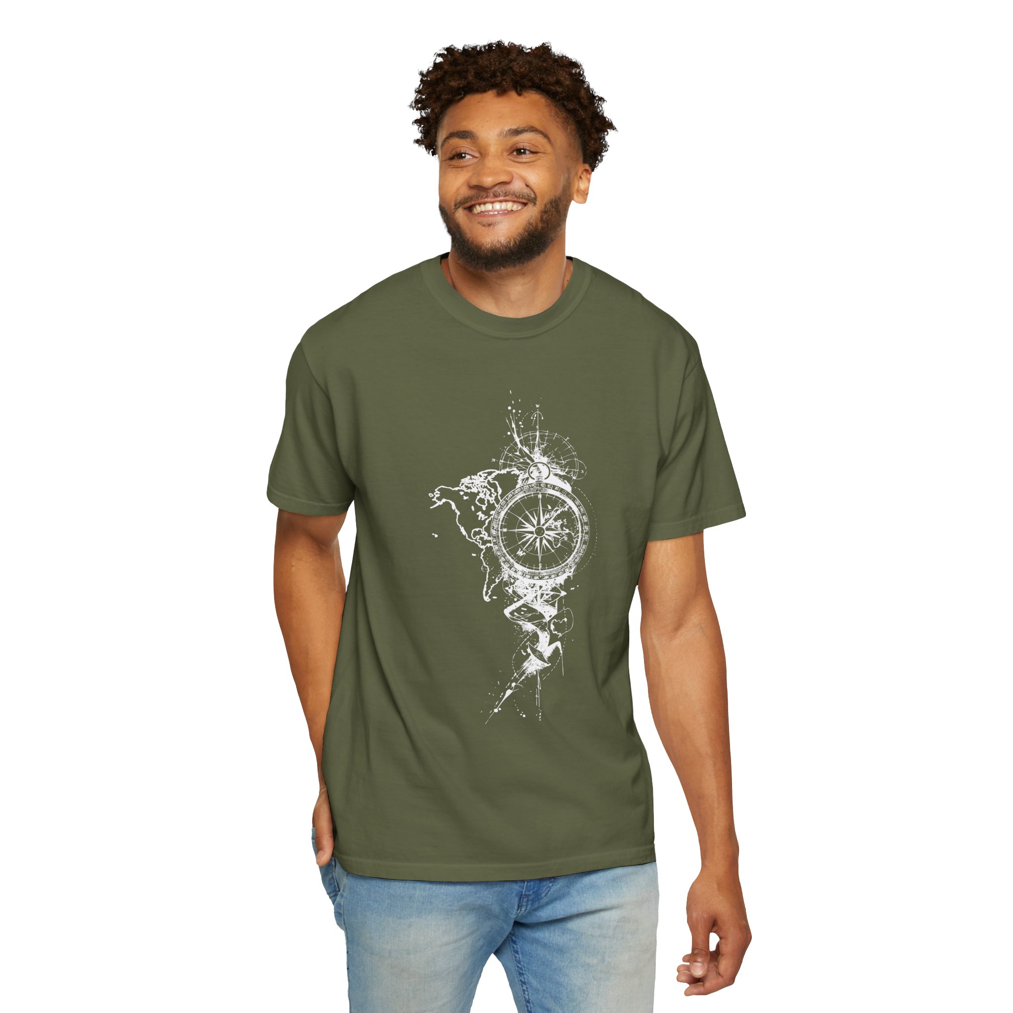 Compass Splash T-Shirt — Nautical Adventure Graphic Tee - Image 7