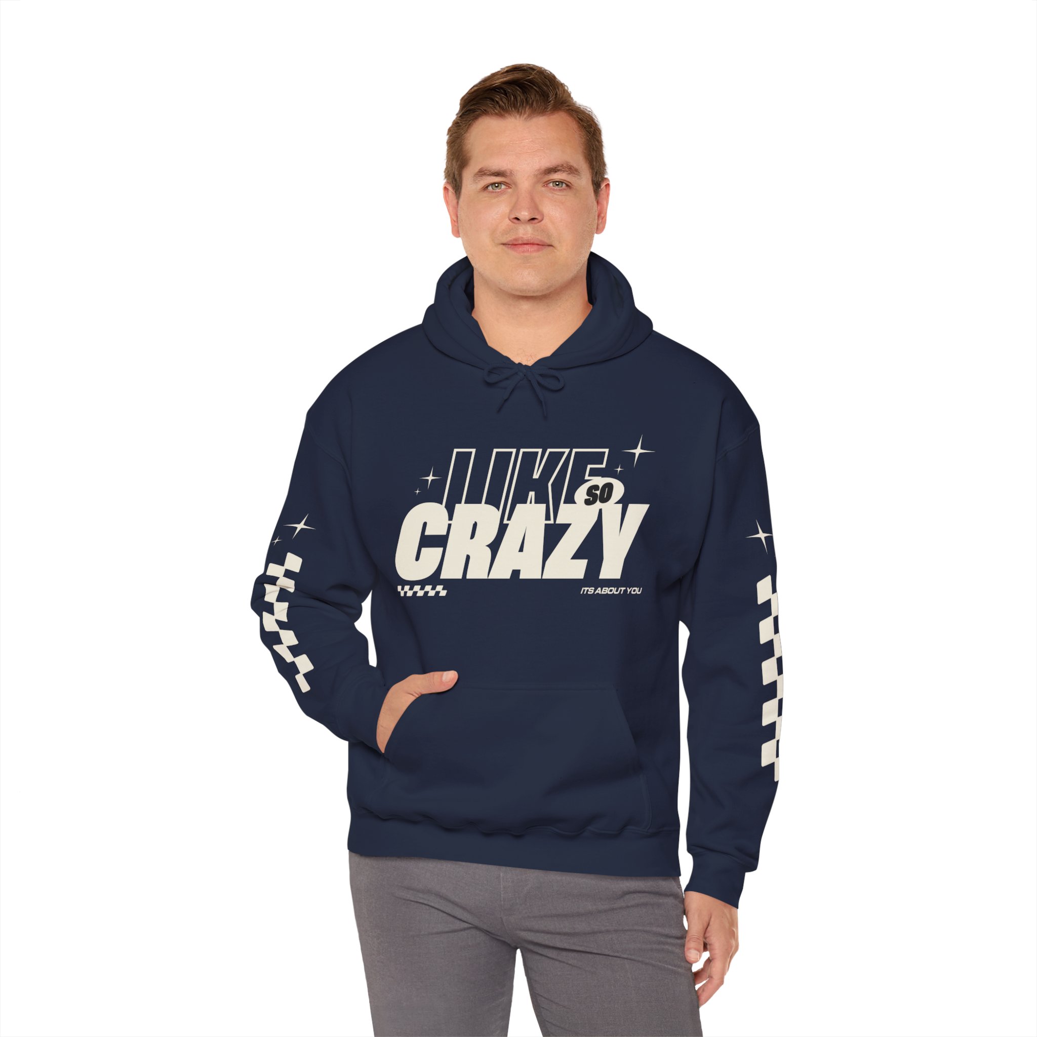 Crazy Graphic Hoodie — “Like So Crazy” Retro Racing Sleeve Pullover - Image 19