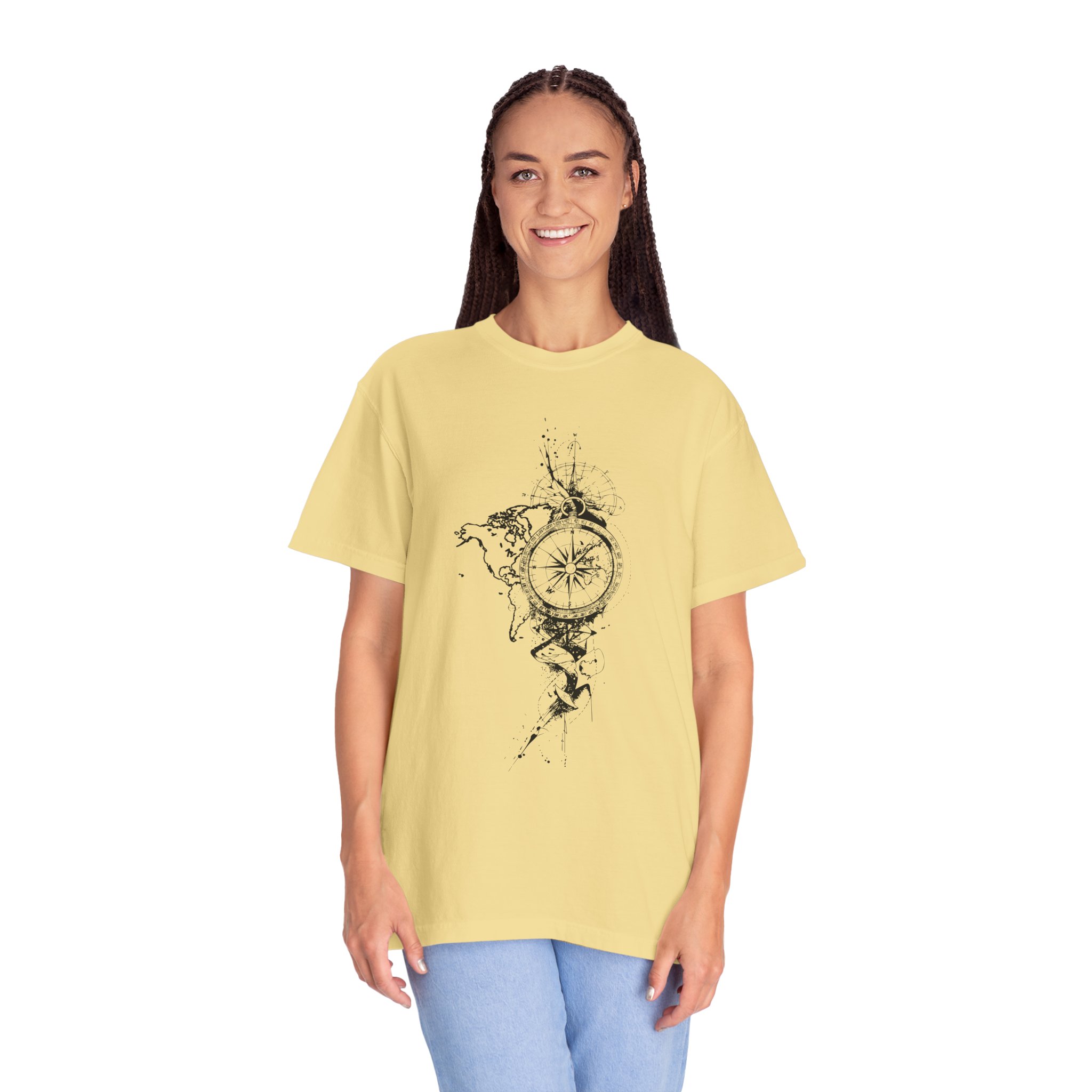 Compass Splash T-Shirt — Nautical Adventure Graphic Tee - Image 7