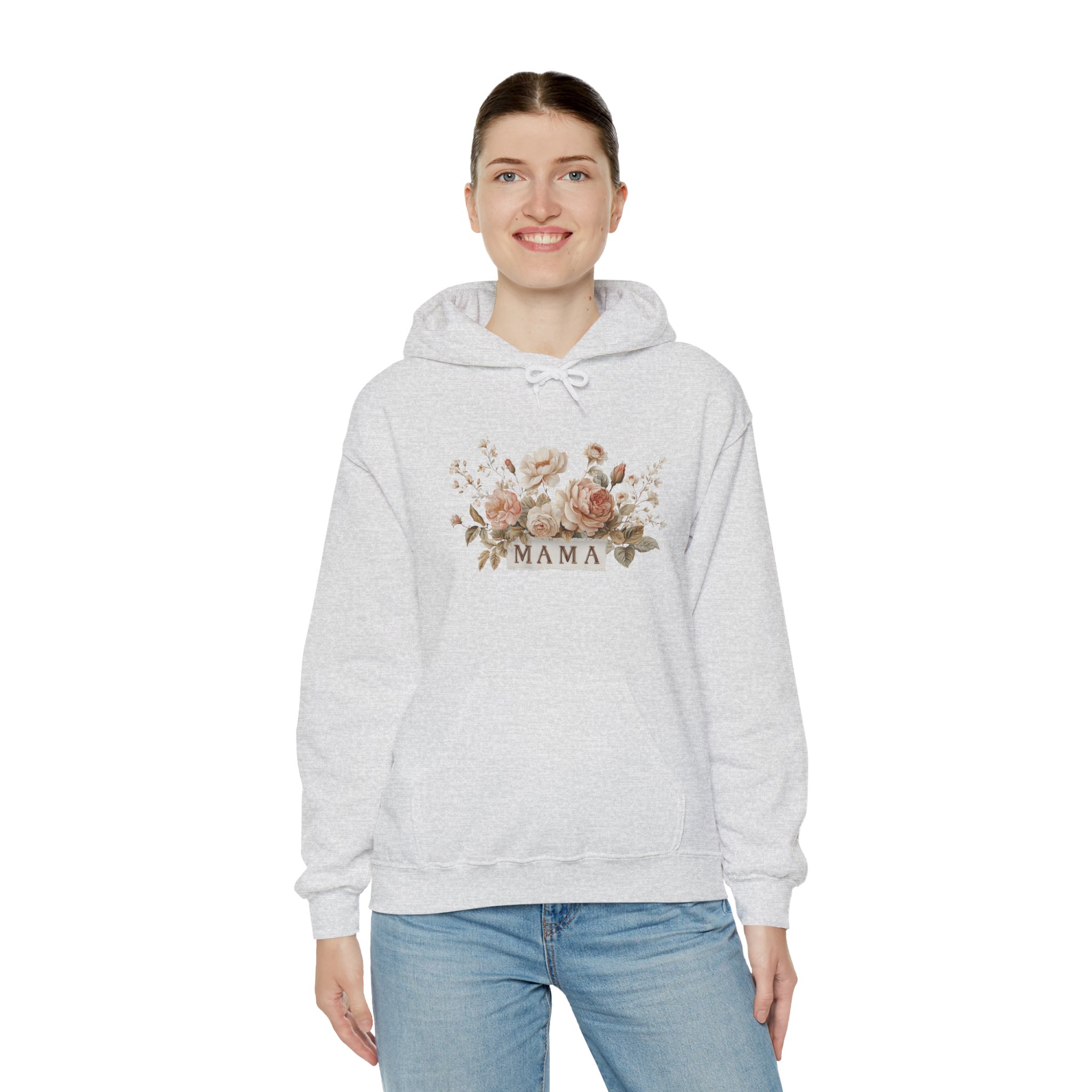 Mama Floral Hoodie – Rustic Rose Mother’s Day Sweatshirt - Image 2