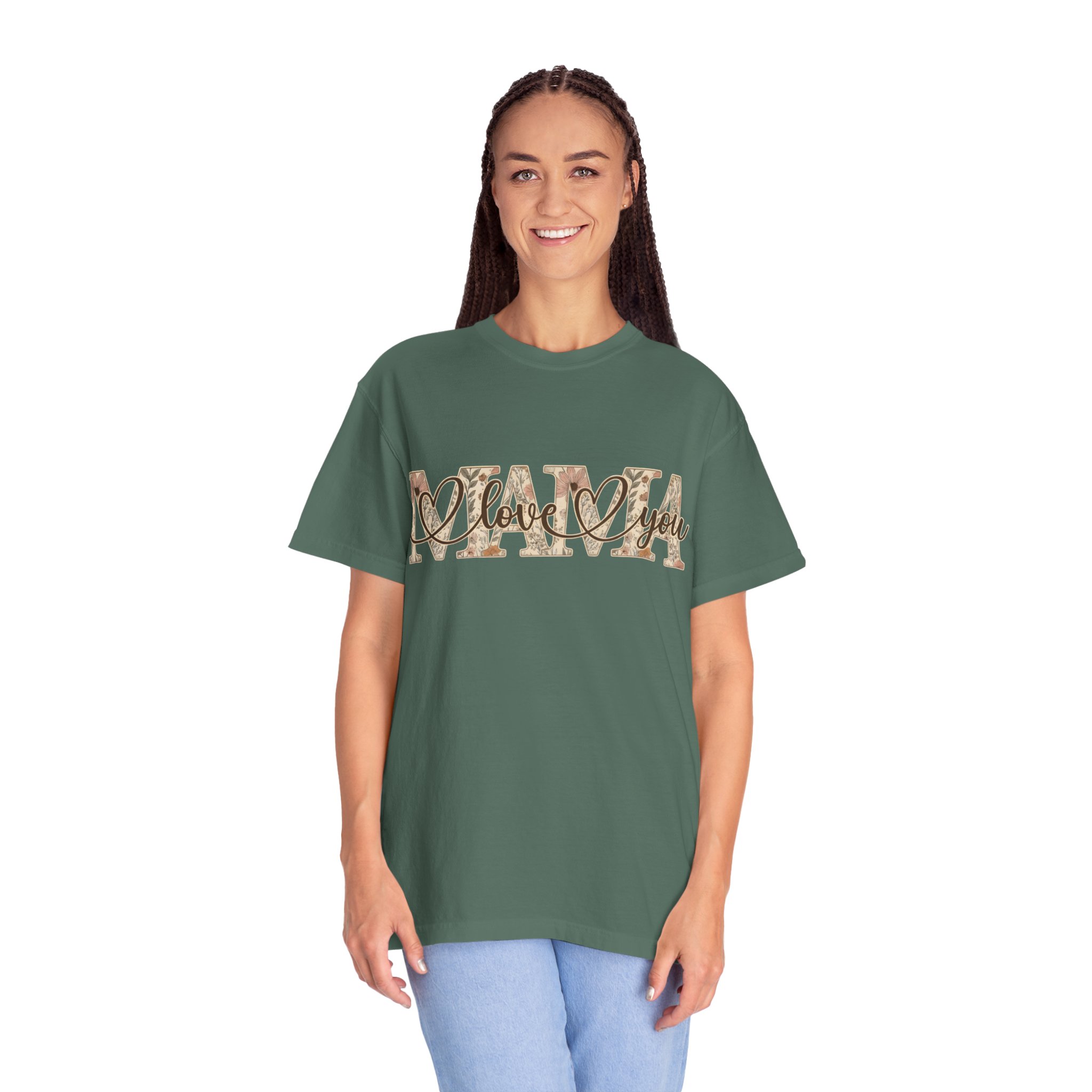 Mama I Love You T-Shirt — Floral Leopard Mom Tee - Image 5