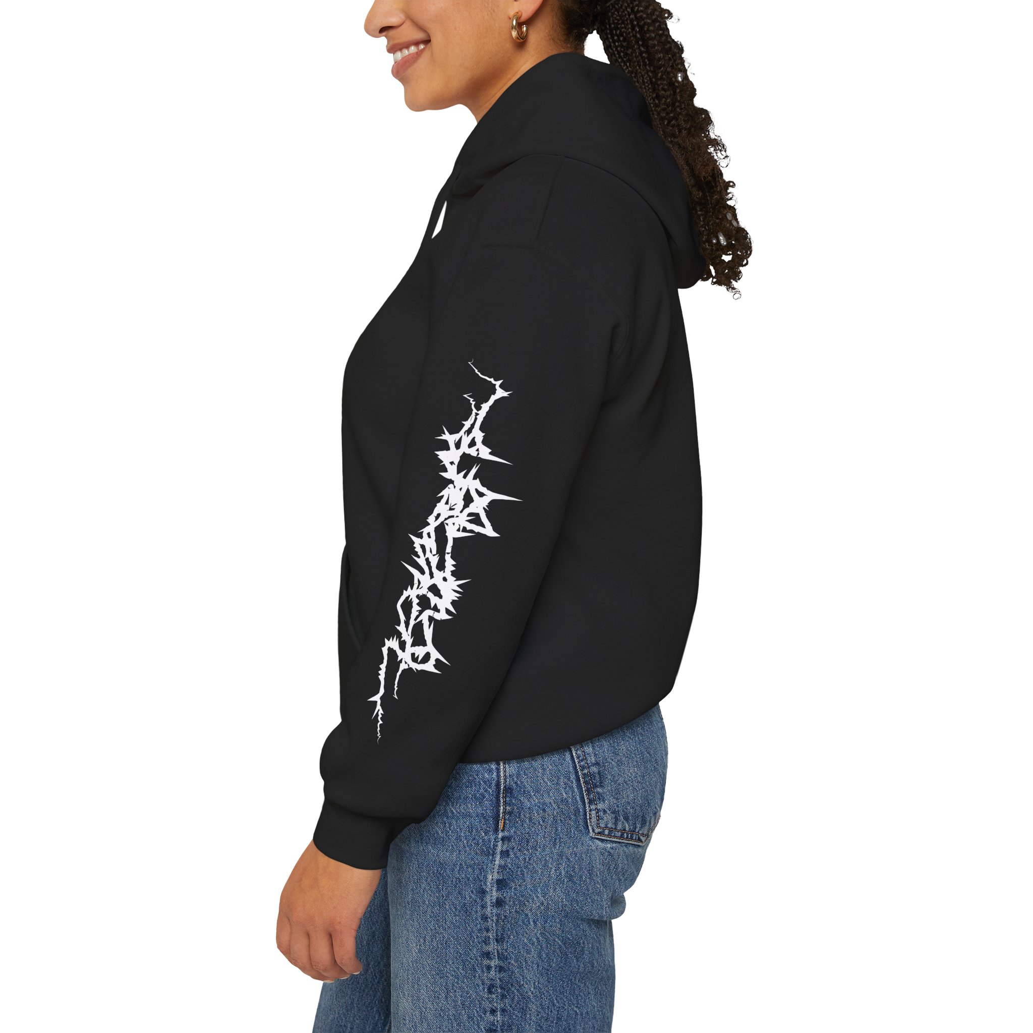 Scary Skull Black Hoodie — Gothic Horror Graphic Pullover - Image 3