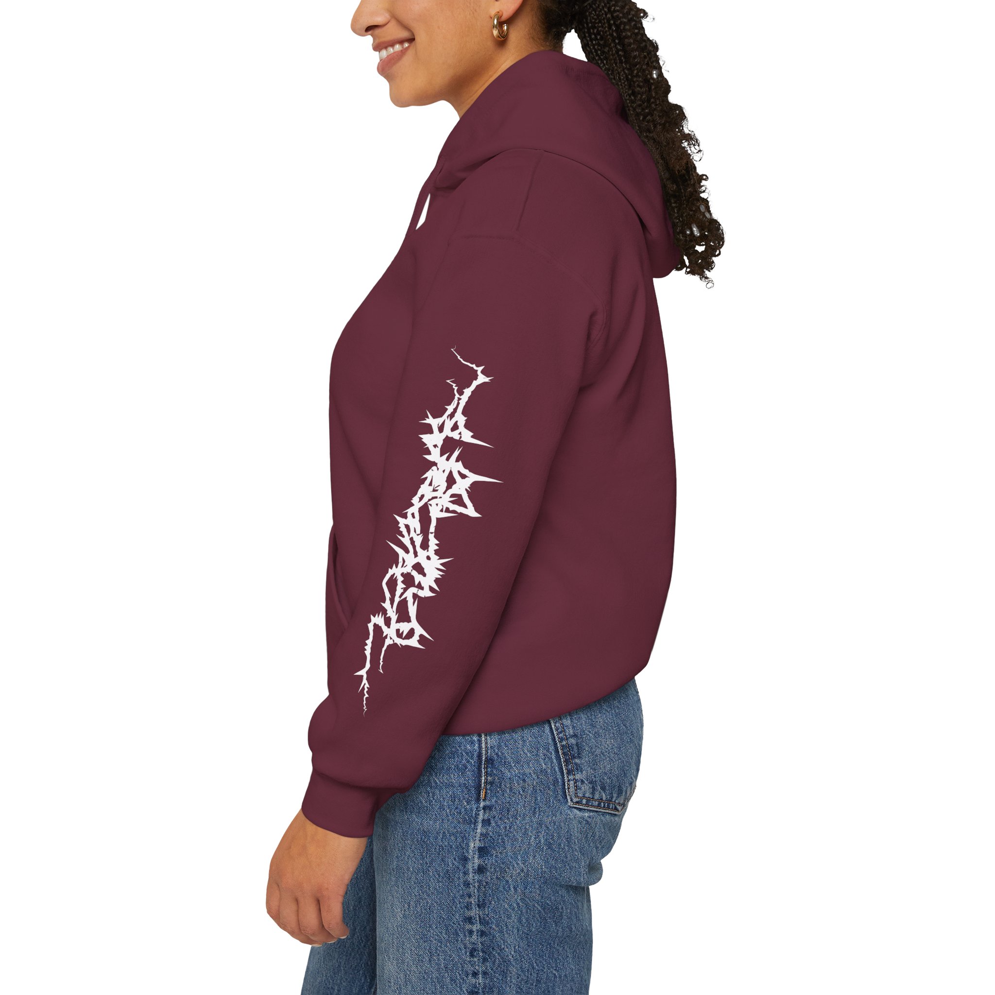 Scary Skull Black Hoodie — Gothic Horror Graphic Pullover - Image 9
