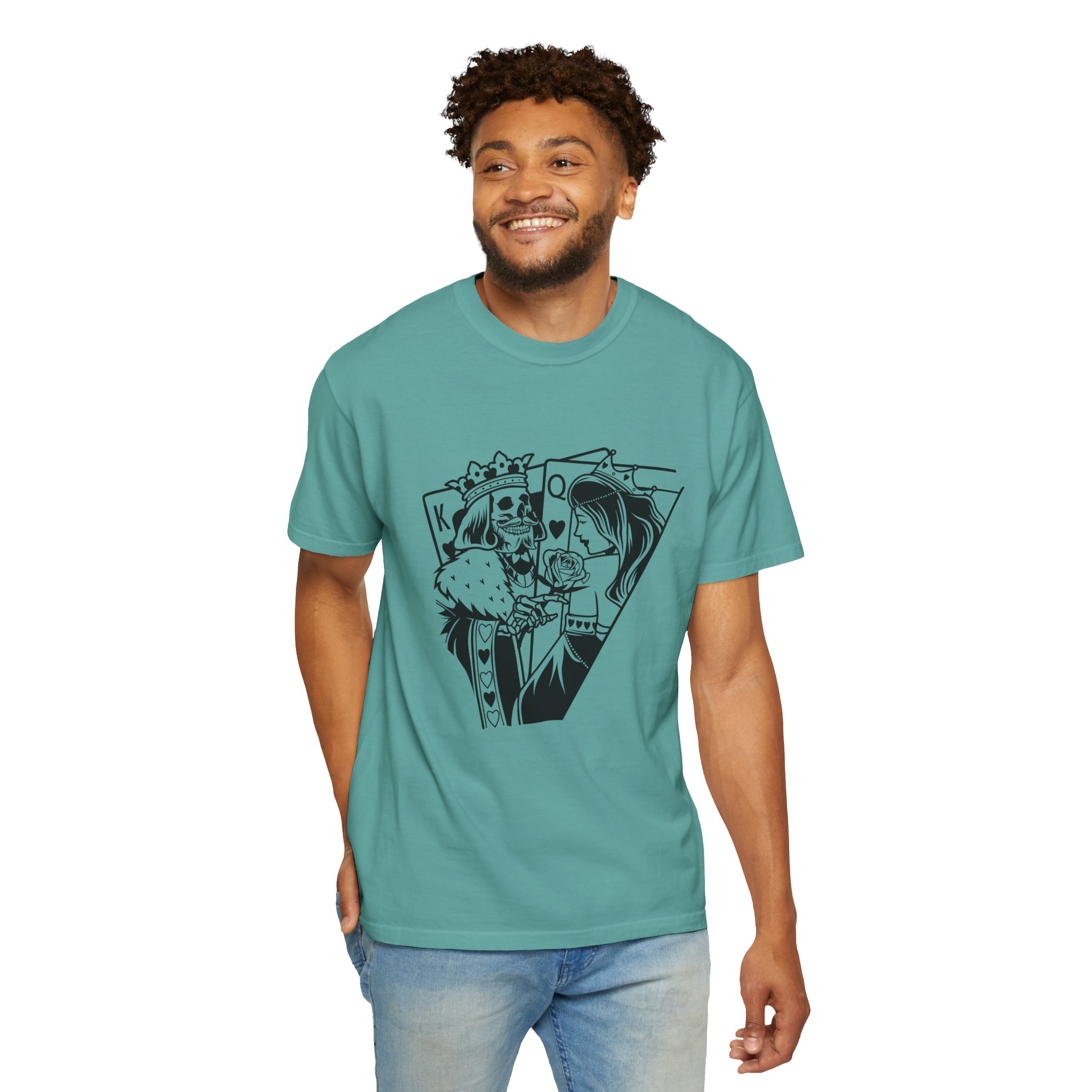 King & Queen Skull T-Shirt — Gothic Playing Card Design - Image 10