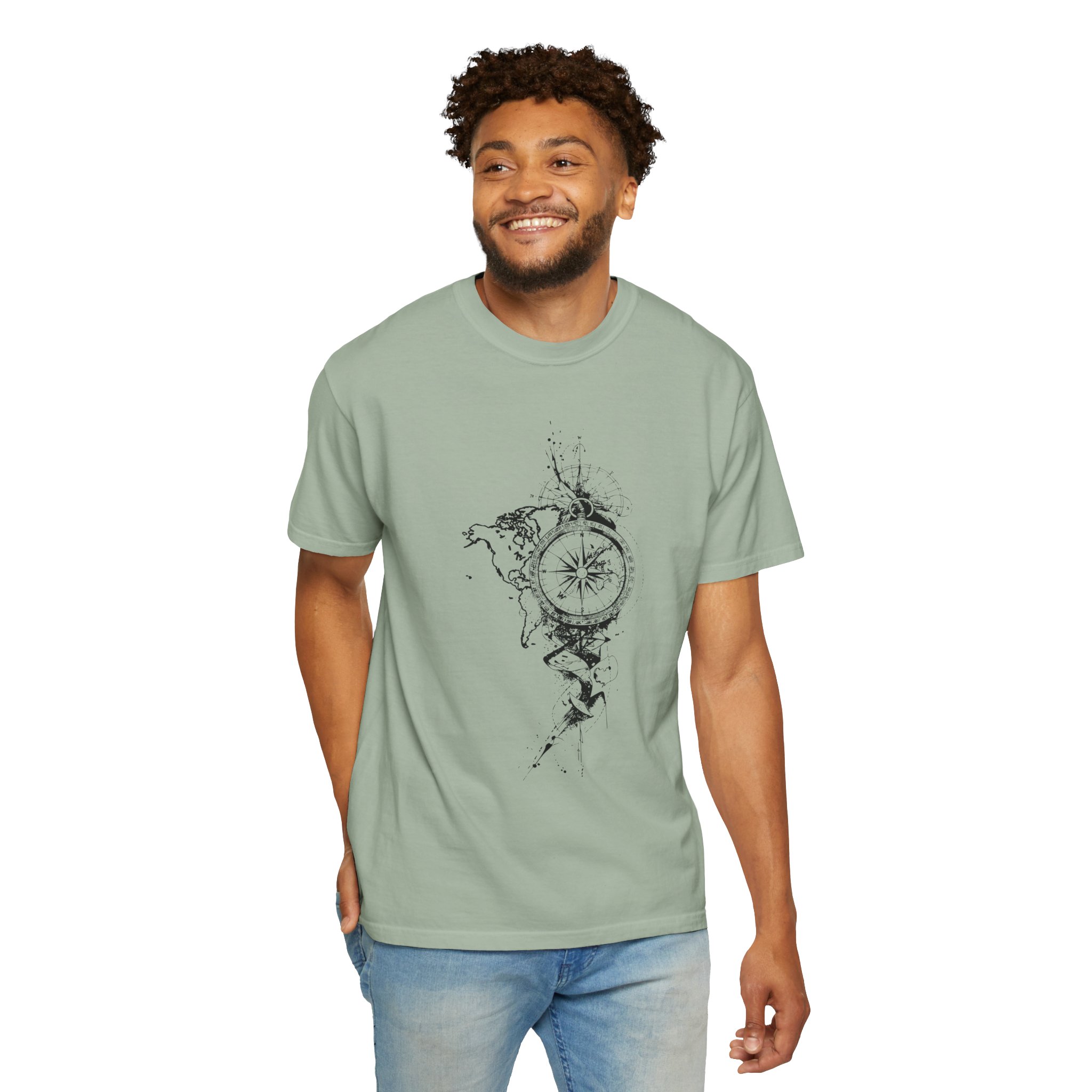 Compass Splash T-Shirt — Nautical Adventure Graphic Tee - Image 7