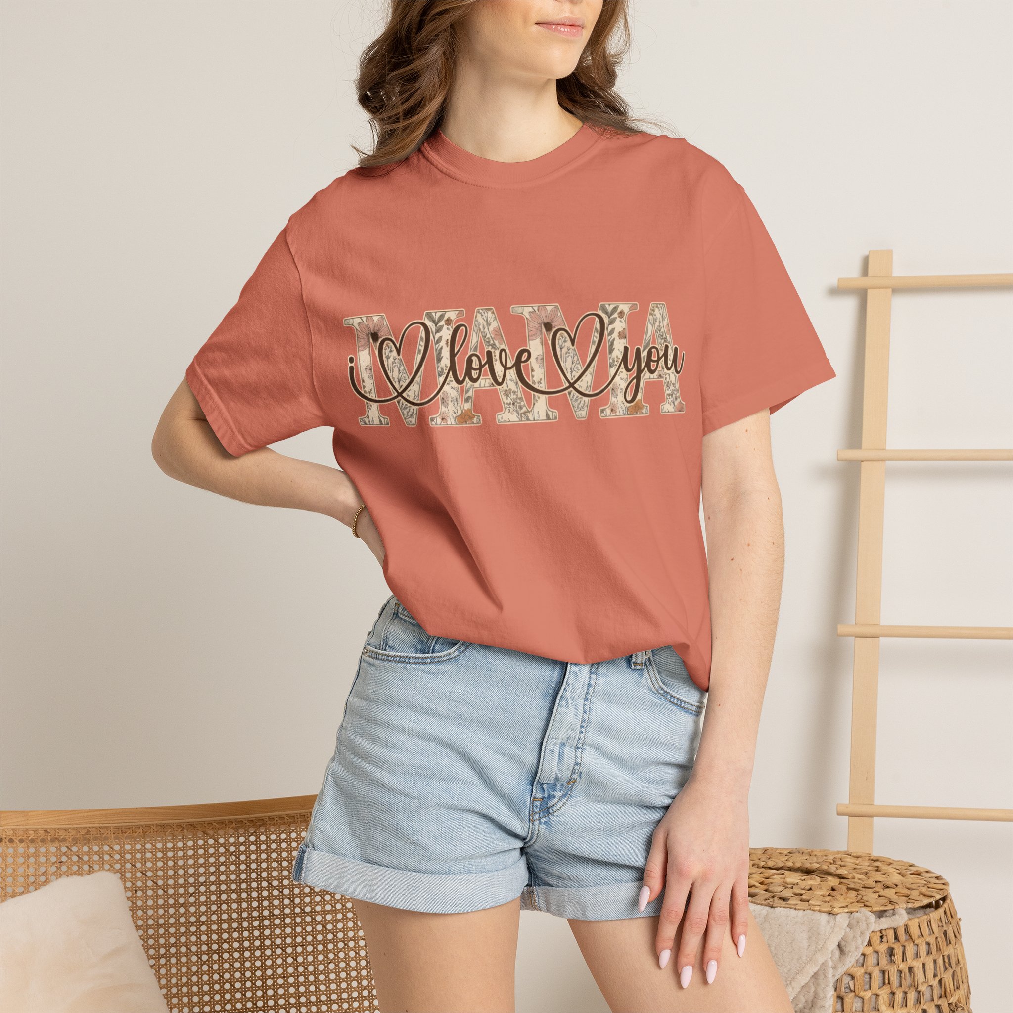 Mama I Love You T-Shirt — Floral Leopard Mom Tee - Image 27